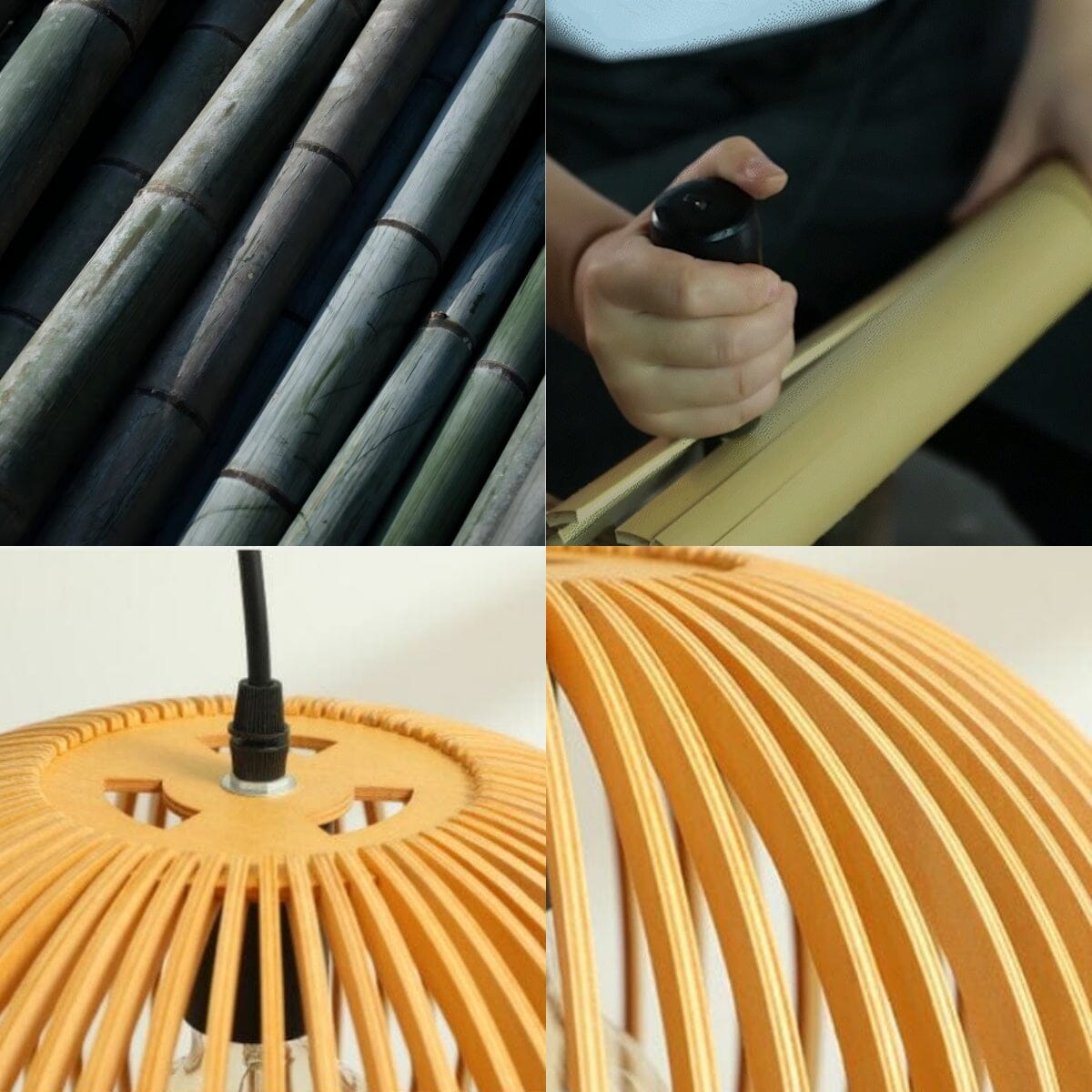 Lightsin Natural Wood Pumpkin Pendant Light Eco Friendly Rustic Hanging Lamp for Home Decor Lightsin UK 