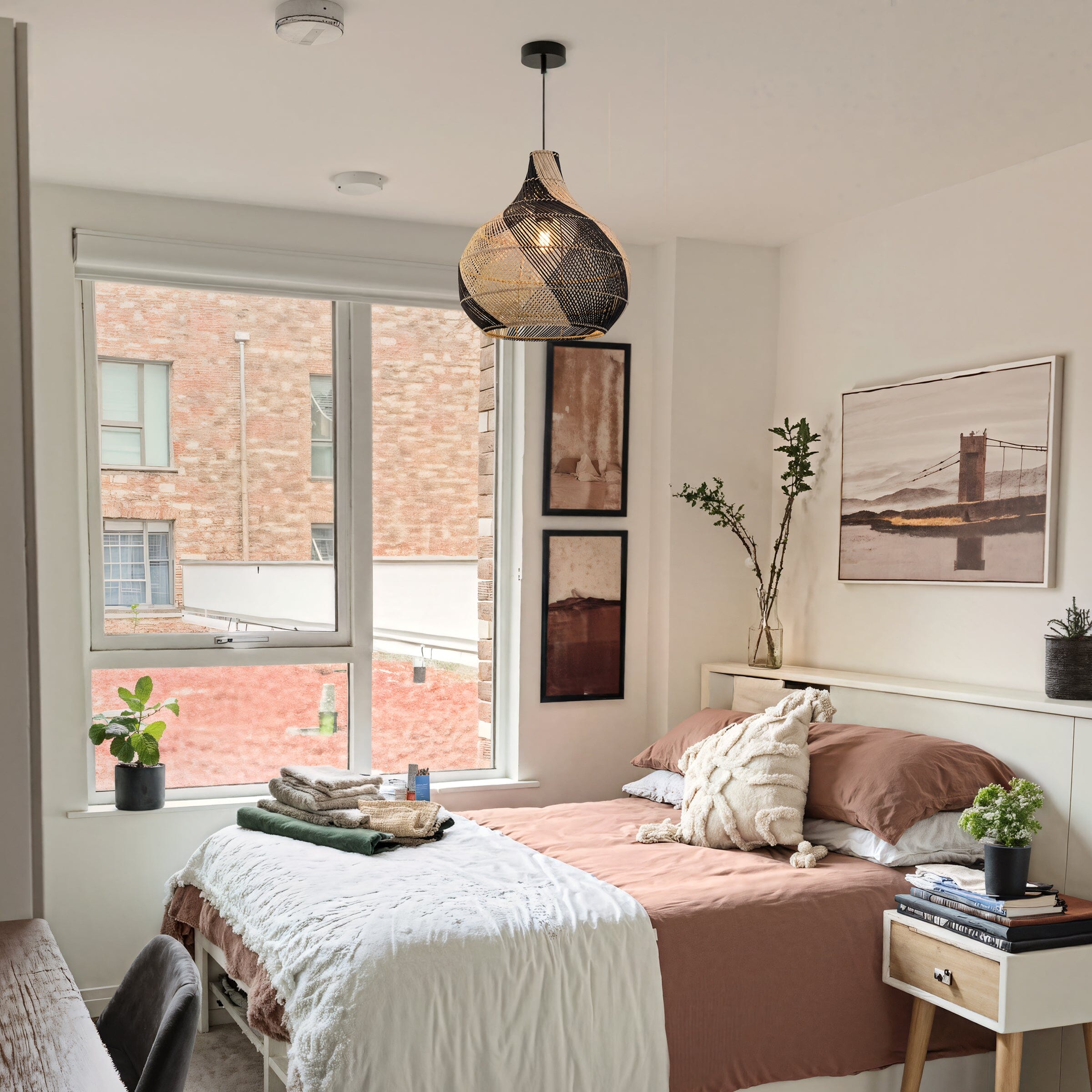 Lightsin Japanese Simple Vase Shaped Handwoven Rattan Pendant Light Lightsin UK 