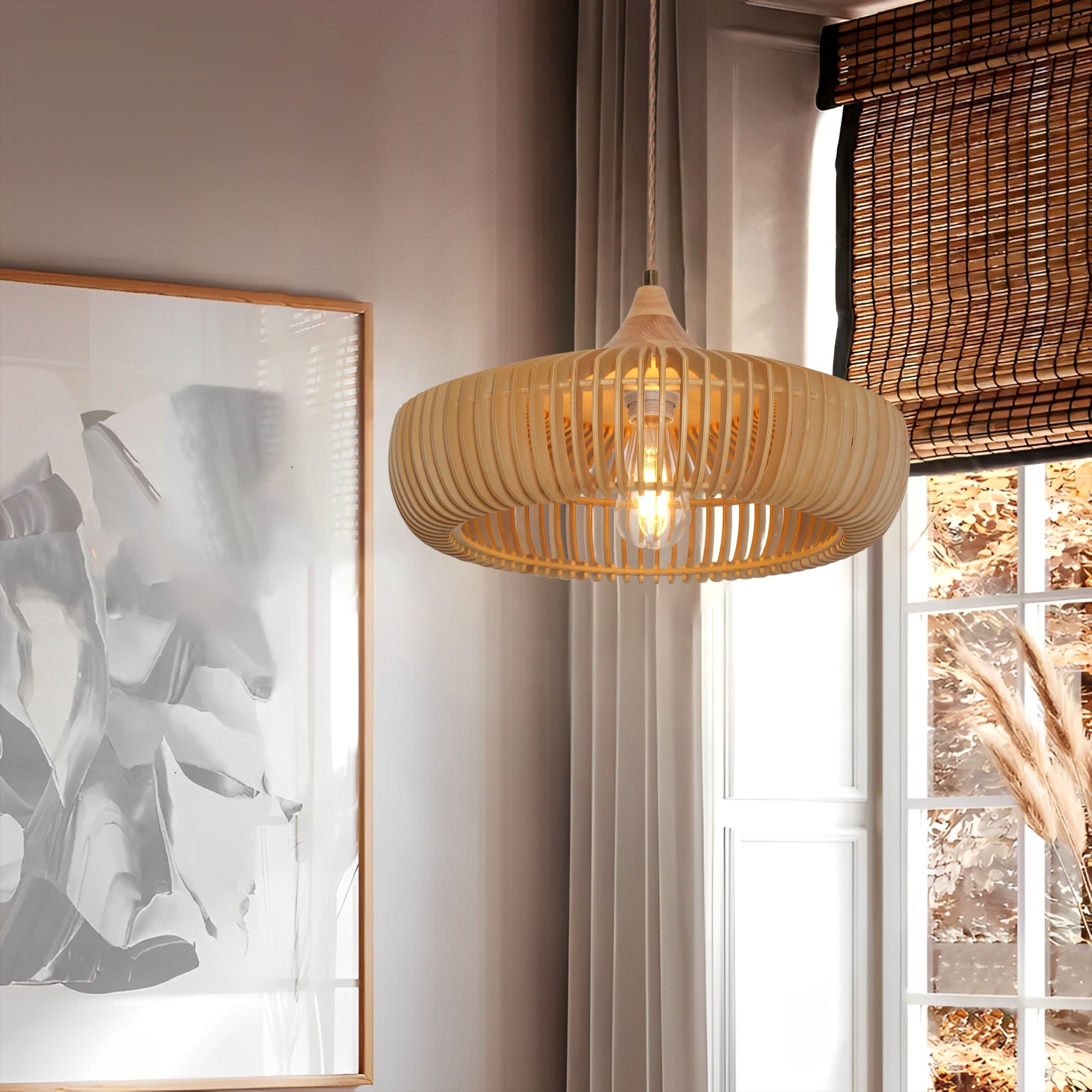 Lightsin Handcrafted Wooden Kitchen Pendant Light Fixtures Lightsin UK 
