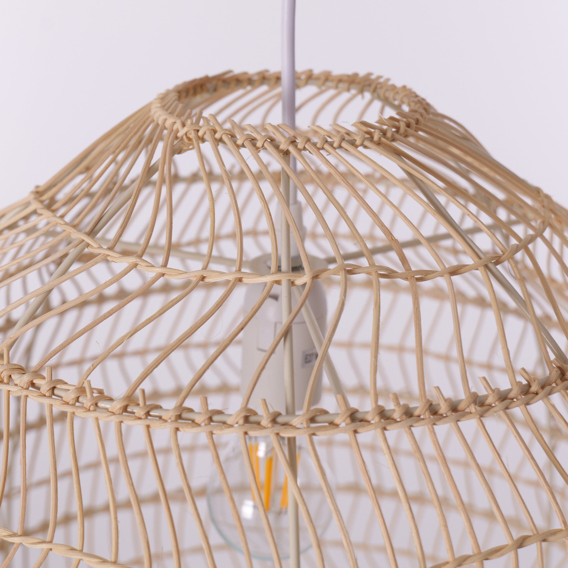 Lightsin Natural Rattan Pendant Light with Optional Woven Inner Sphere Lightsin UK 