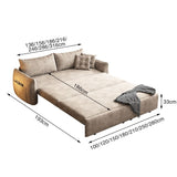 Upgrade Adjustable Multifunctional 3 Seater Sofa Bed with Storage Space Living and Home 