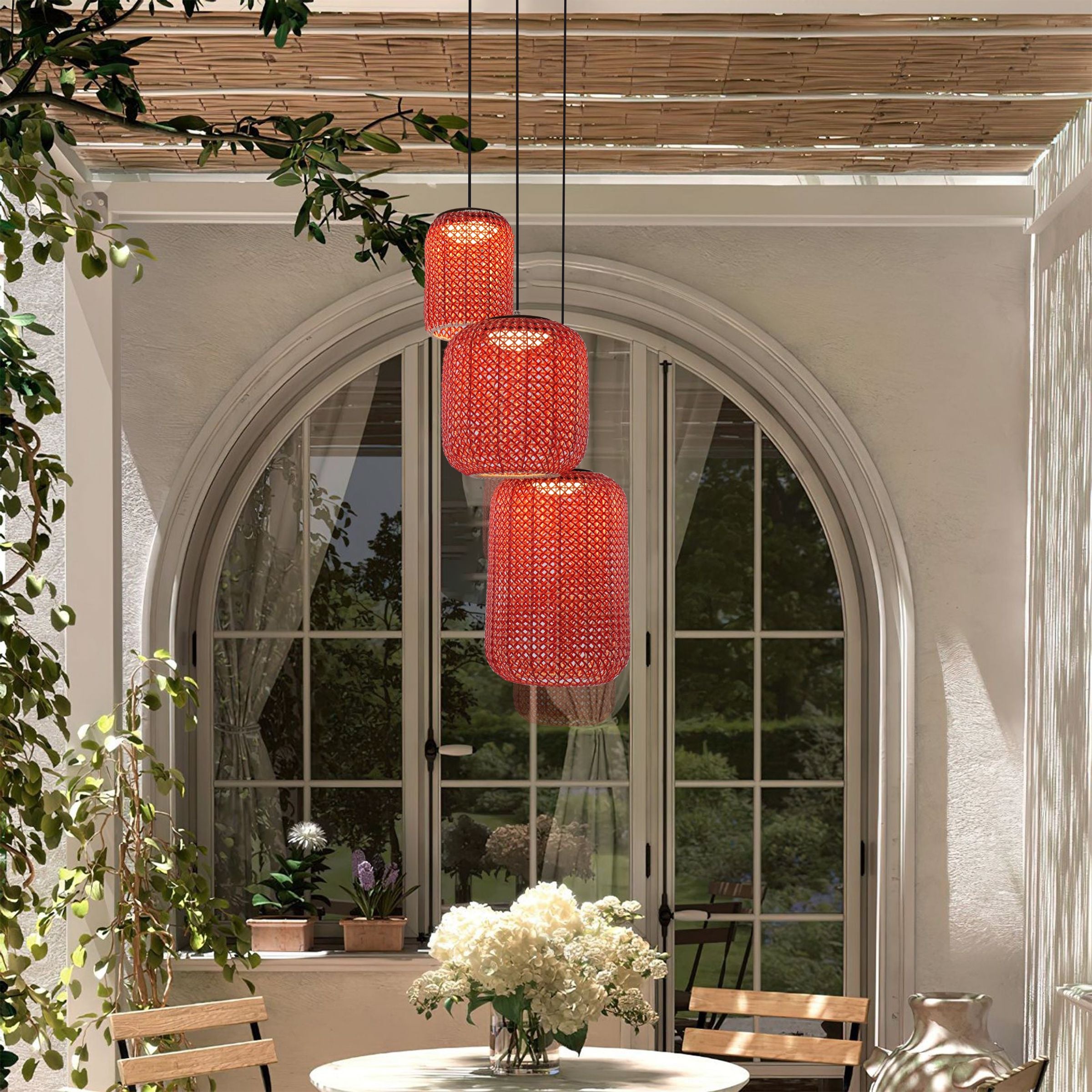 Lightsin Designer High-End Handwoven Multi-Light Outdoor Pendant Light Lightsin UK 