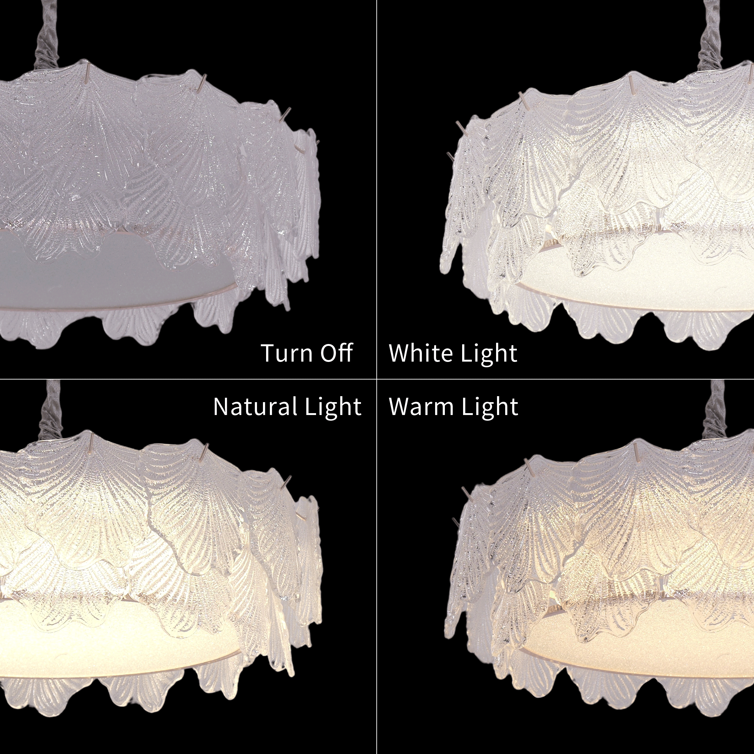 Lightsin Modern Vintage Leaf Glass Pendant Light with Metal Frame for Living Room Lightsin UK 