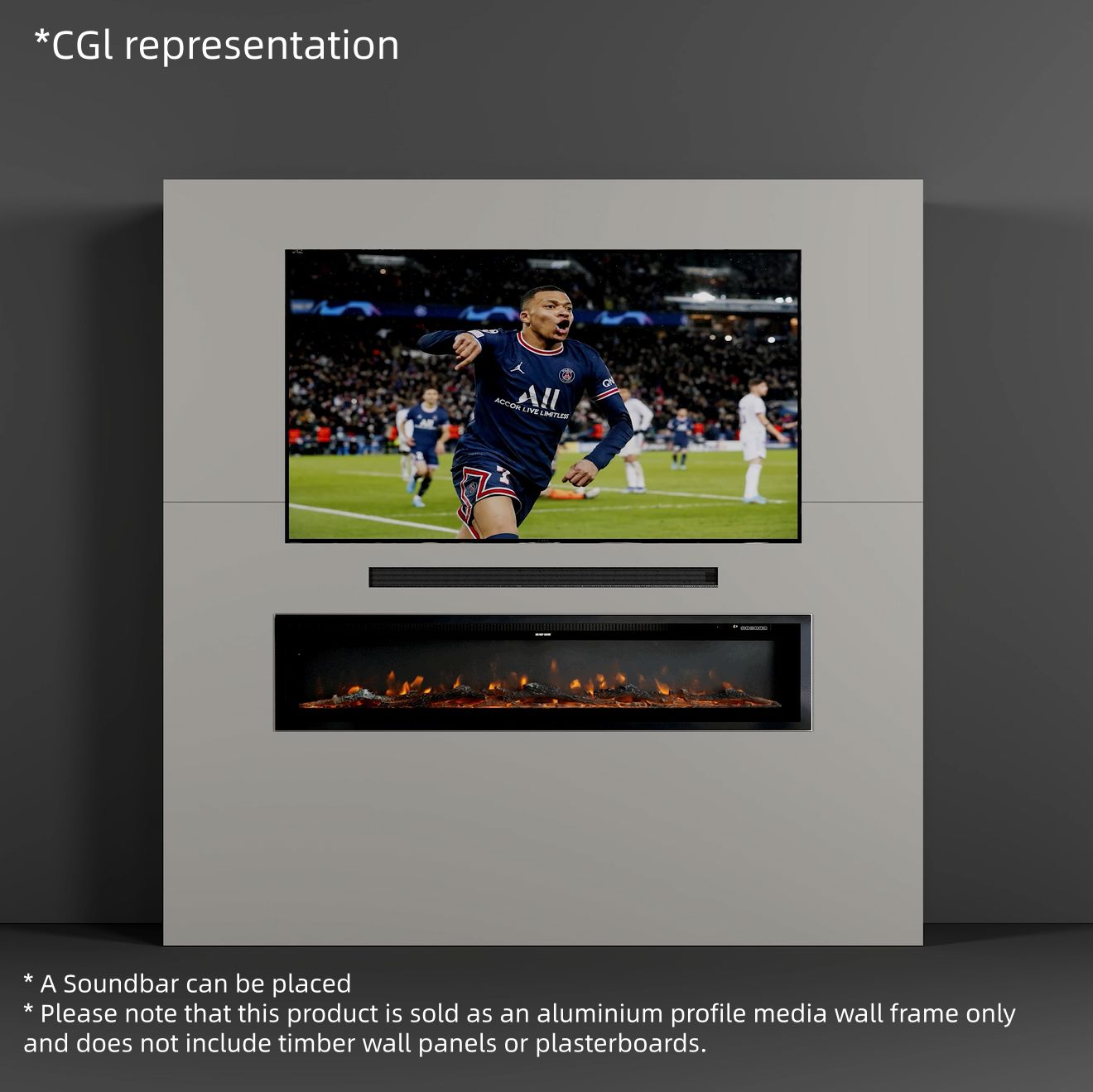 Easy Fit Aluminium Media Wall Frame | DIY Installation & Fast UK Delivery Living and Home 