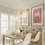 Lightsin Modern Rattan Pendant Light Available in Grey, Pink, and White Lightsin UK 