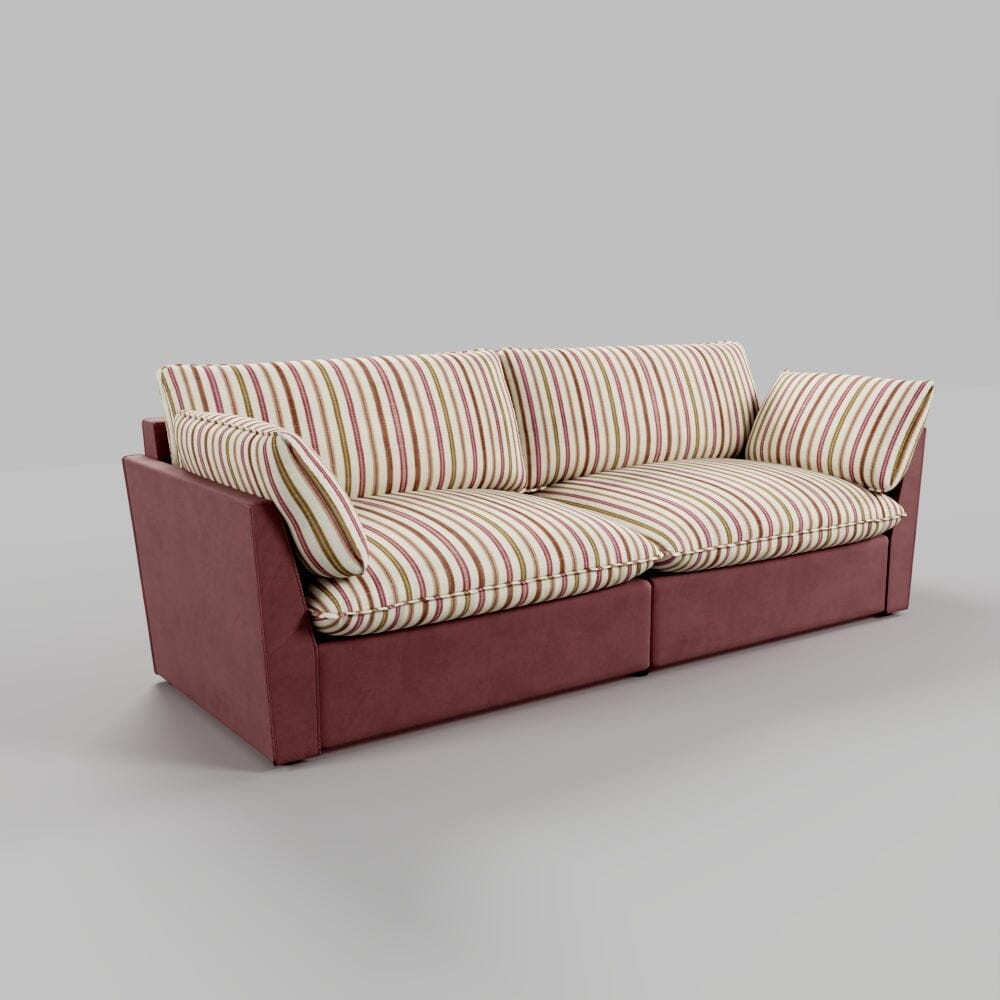 Cottonfy British Retro Check & Striped Sofa with Removable Covers Living and Home 