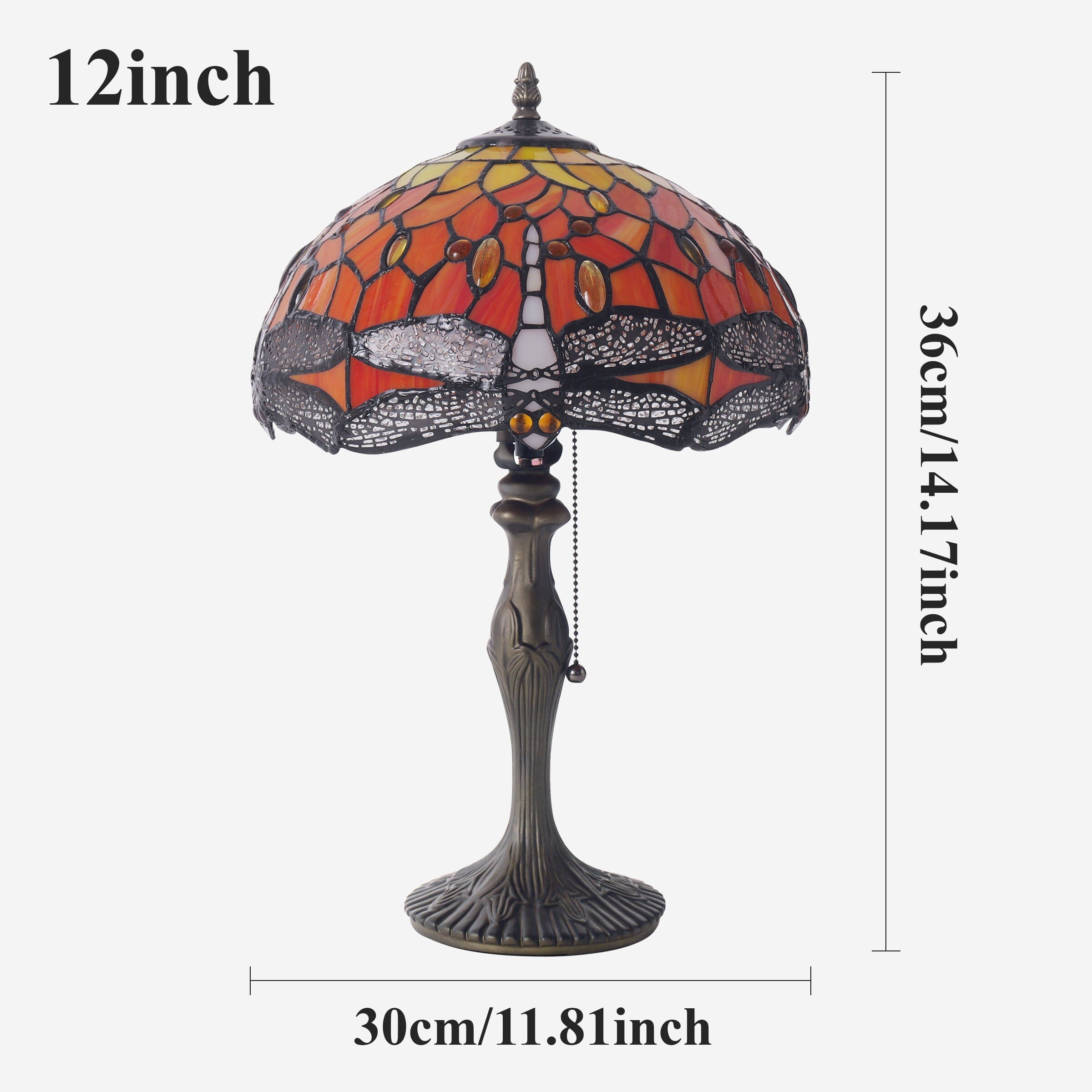 Lightin Tiffany Table Lamp | Handcrafted Stained Glass Dragonfly Series Lightsin UK 