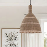 Lightsin Natural Woven Grass Dome Pendant Ceiling Light for Cozy Interiors Lightsin UK 