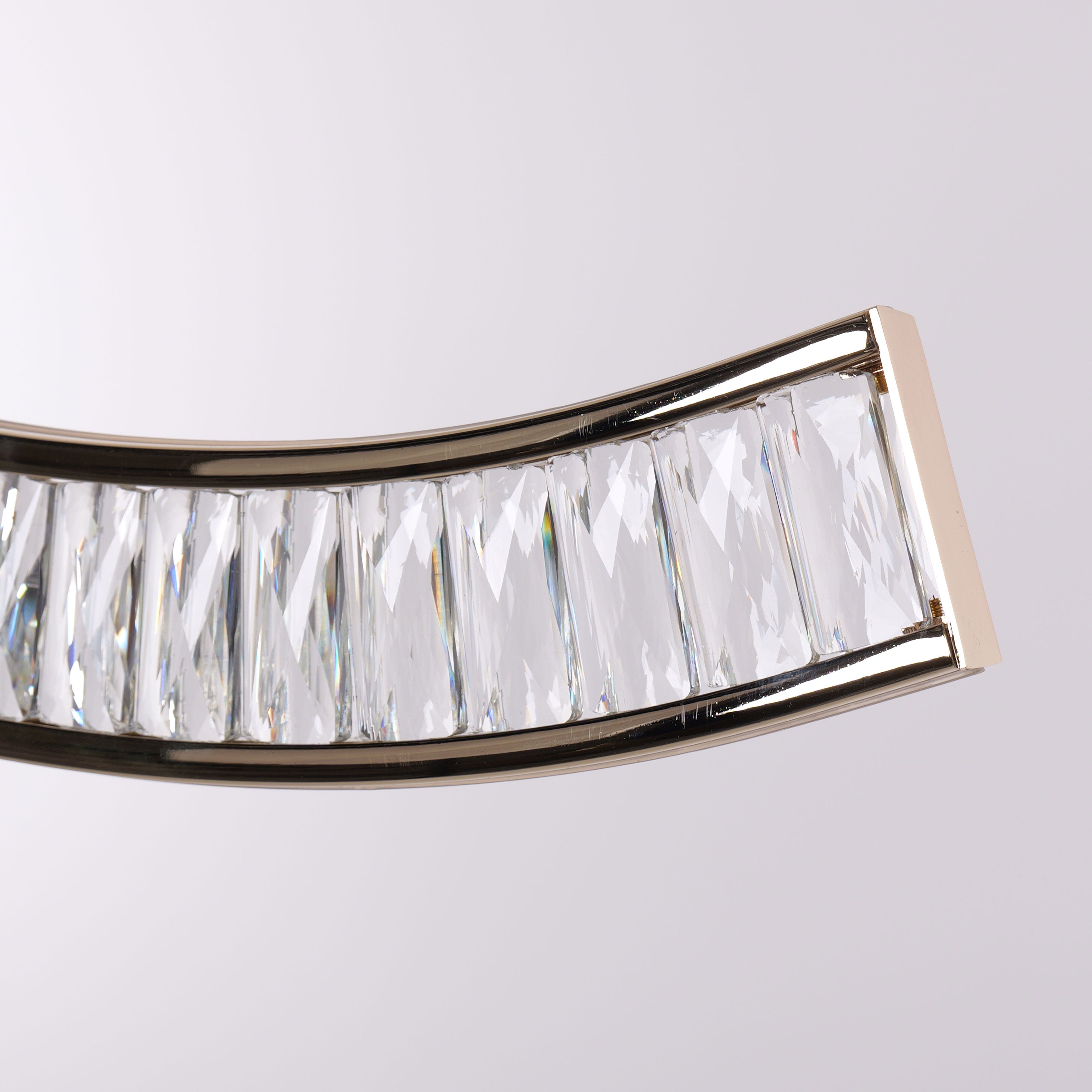 Lightsin Gold Crystal Wave LED Pendant Light Modern Chandelier for Contemporary Interiors Lightsin UK 