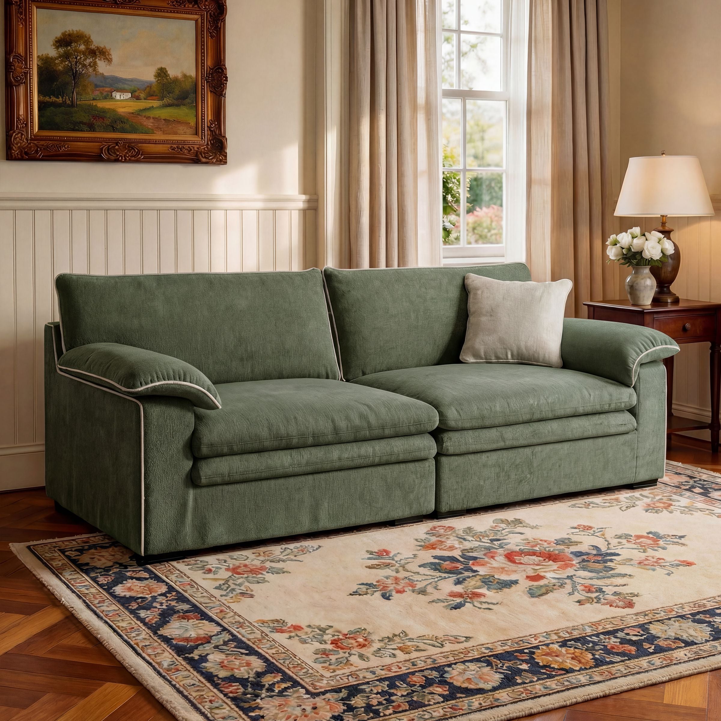 Cottonfy Stylish Lambswool Sofa with Detachable Design Cottonfy UK 
