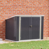 176cm L Steel Bin Storage Lockable Garden Storage Shed
