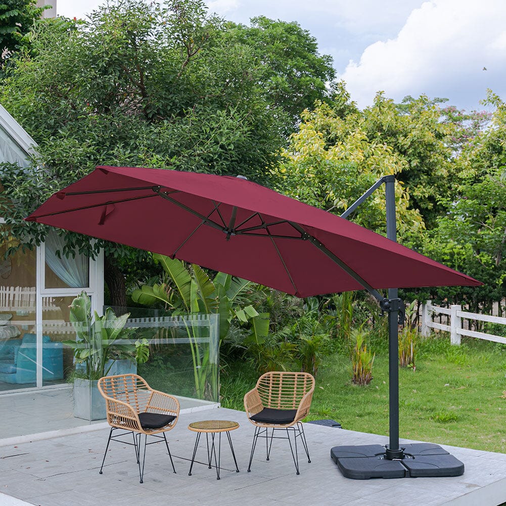 300cm Wide Garden Parasol Outdoor Hanging UV Resistant and Waterproof Umbrella for Patio Parasols Living and Home 