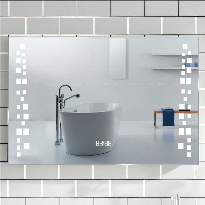 Modern Fog-Free LED Horizontal Bathroom Mirror, Surface Mount Living and Home 
