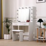 80cm W New Hollywood Dressing Table Set with Large Lighted Mirror Dressing Tables Living and Home 