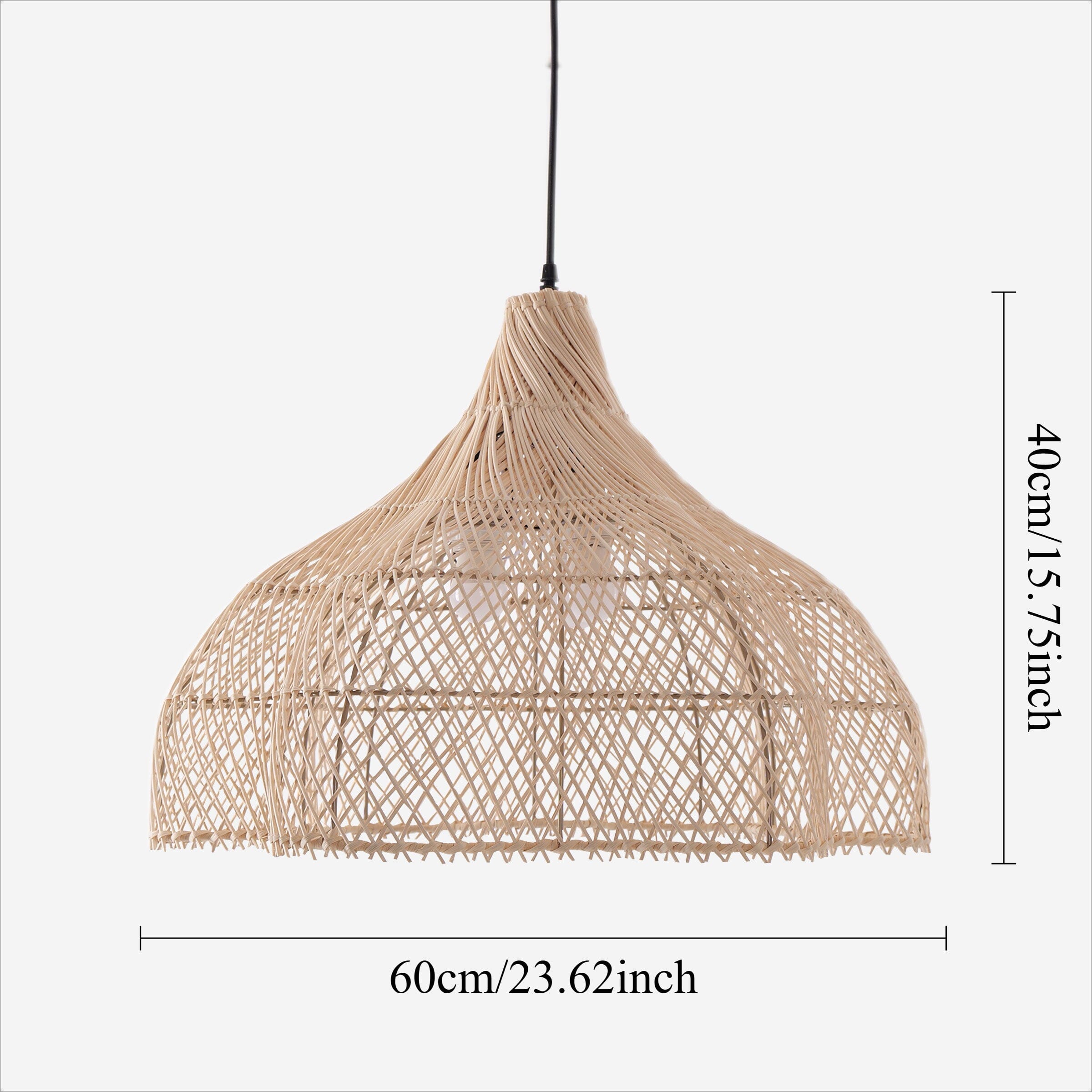 Lightsin Handcrafted Bamboo Rattan Pendant Light with Tranquil Umbrella Design Lightsin UK 