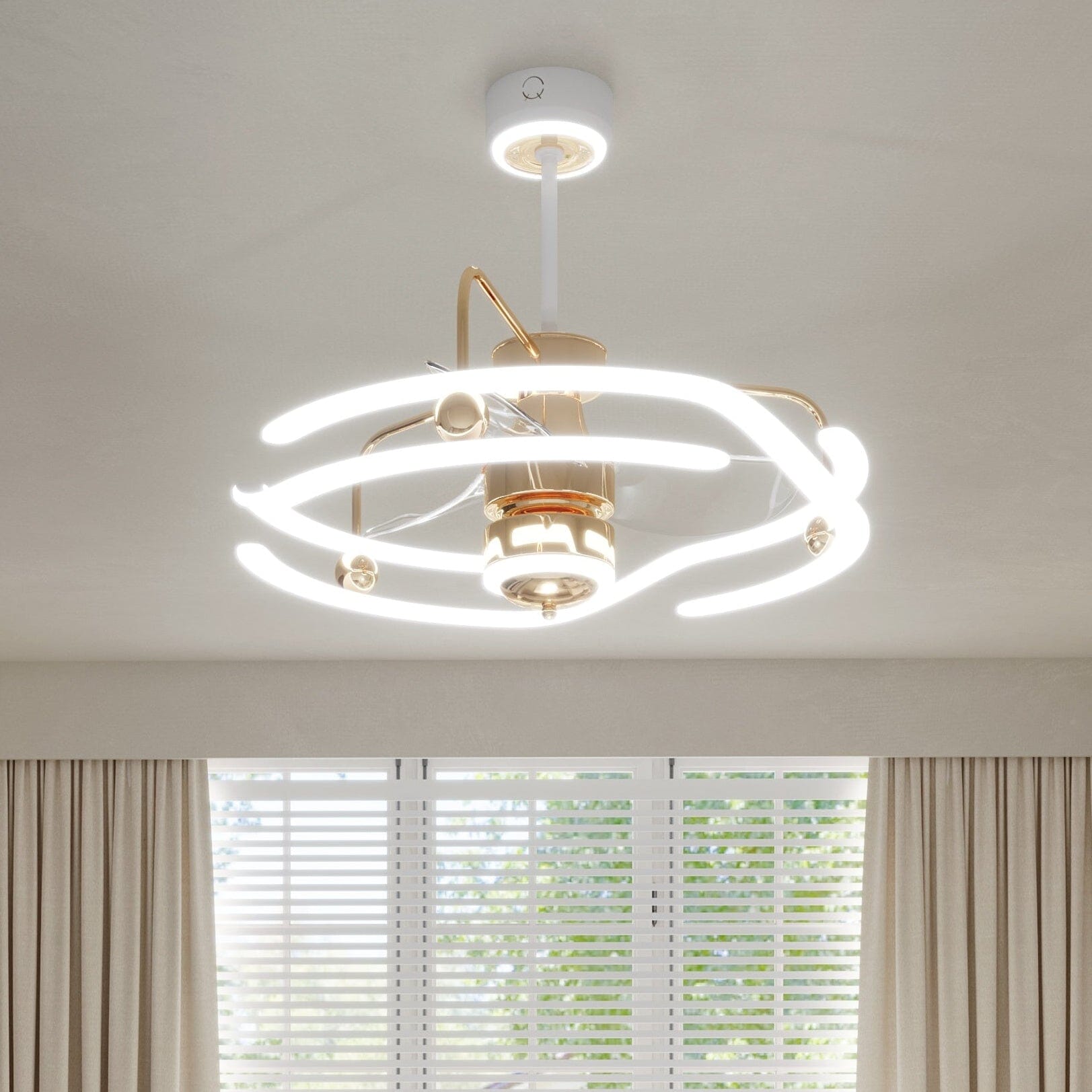 Lightsin Modern Ceiling Fan Light with Remote Control Low-Noise Adjustable Fan Light Lightsin UK 