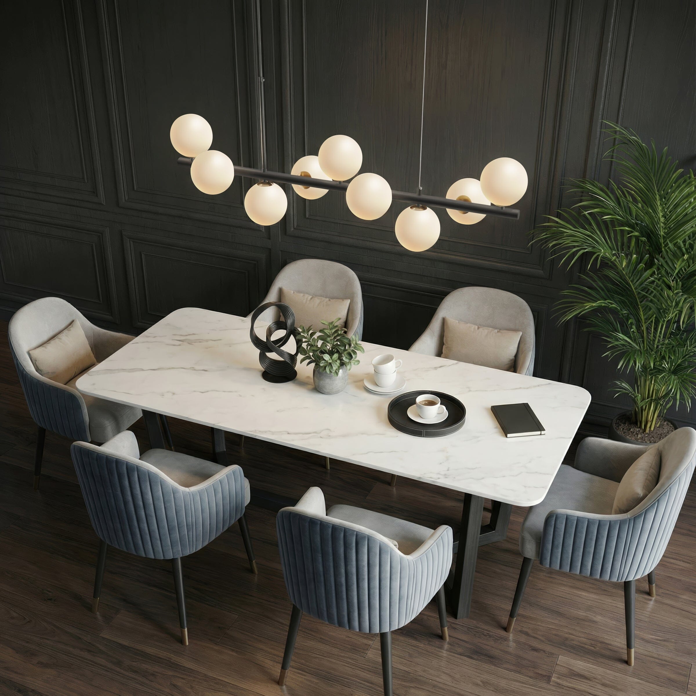 Lightsin Cumulus - Modern Metal Chandelier with LED White Shade Lightsin UK 