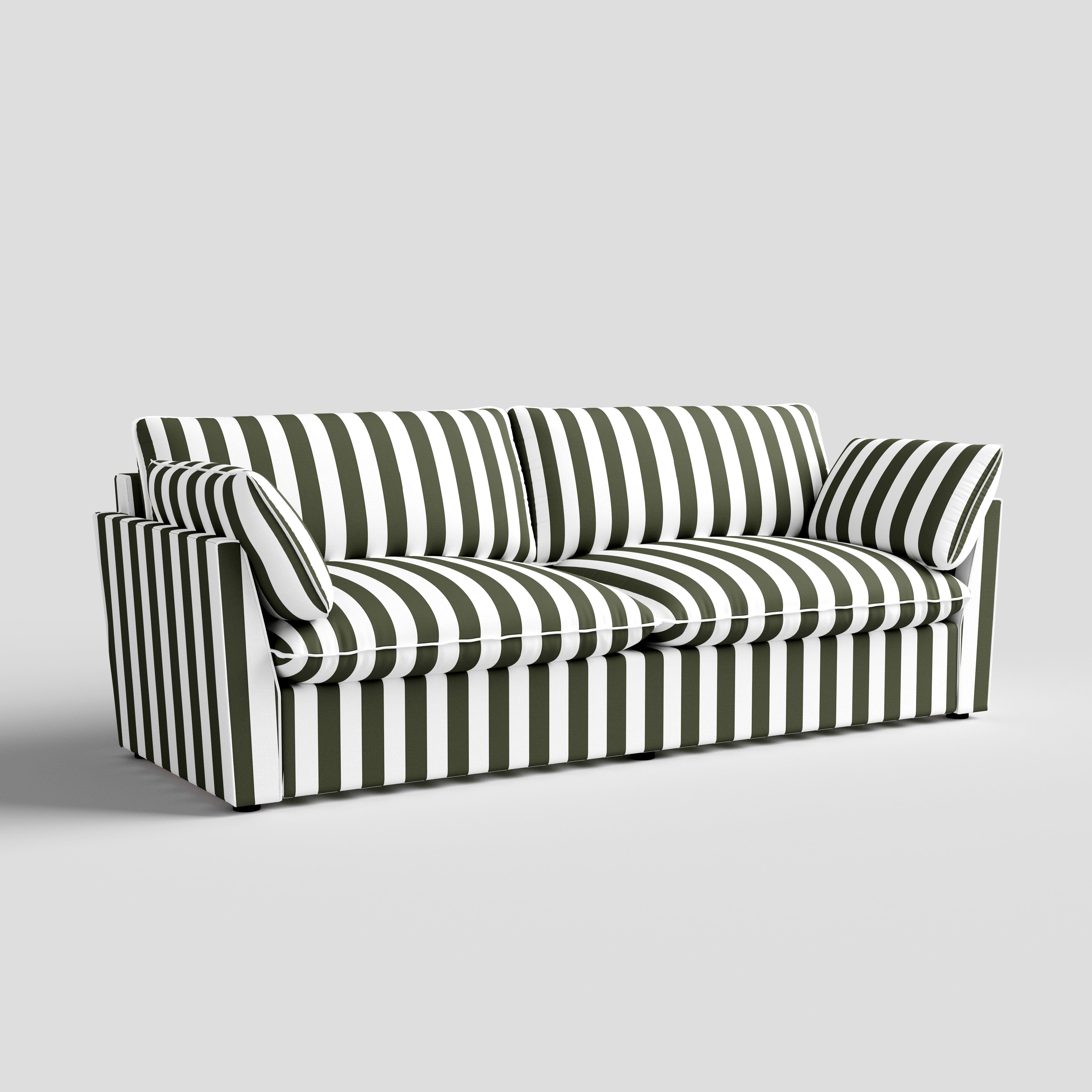 Cottonfy Retro Striped Fabric Handmade Sofa Cottonfy UK 