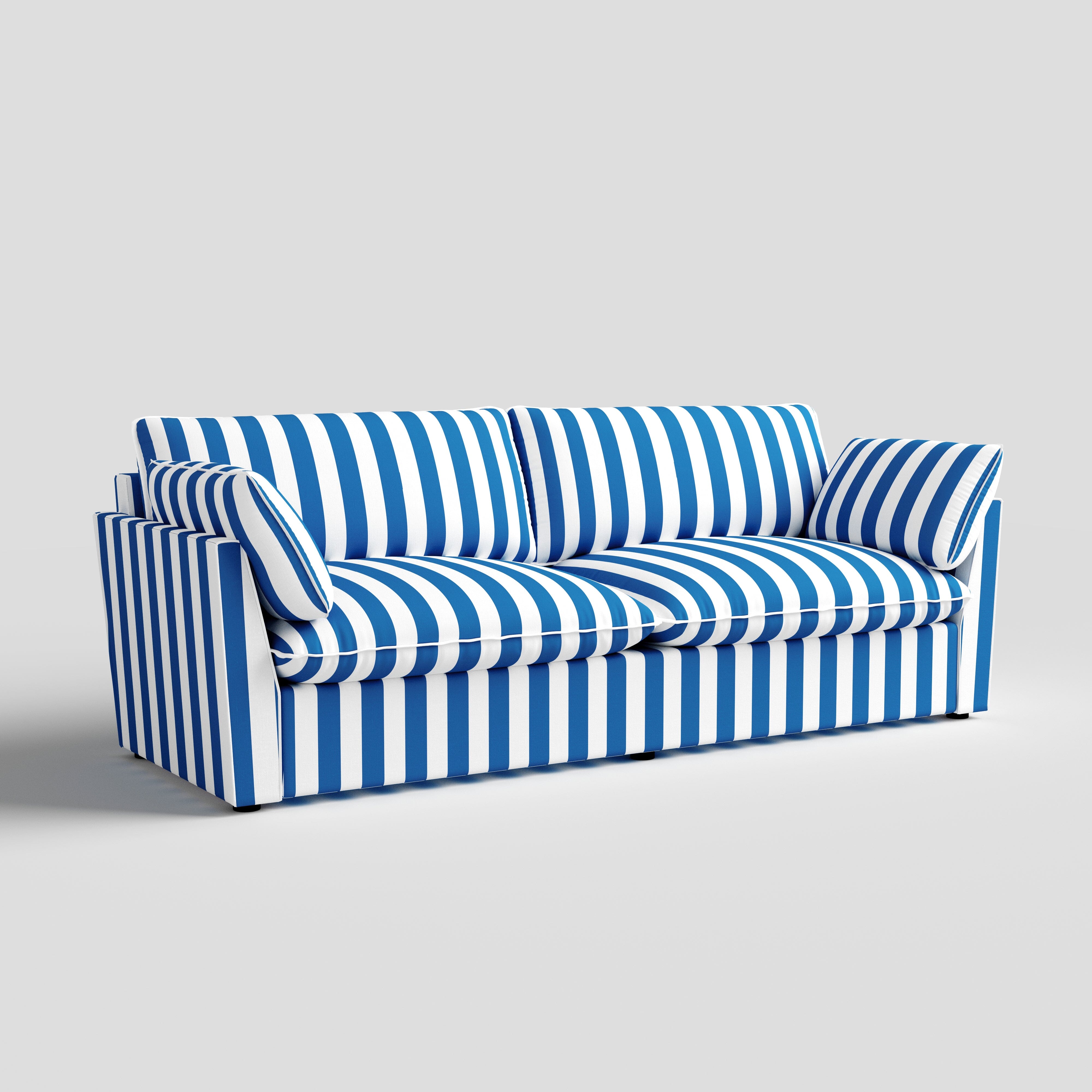 Cottonfy Retro Striped Fabric Handmade Sofa – Living and Home Cottonfy Retro Striped Fabric Handmade Sofa – Living and Home