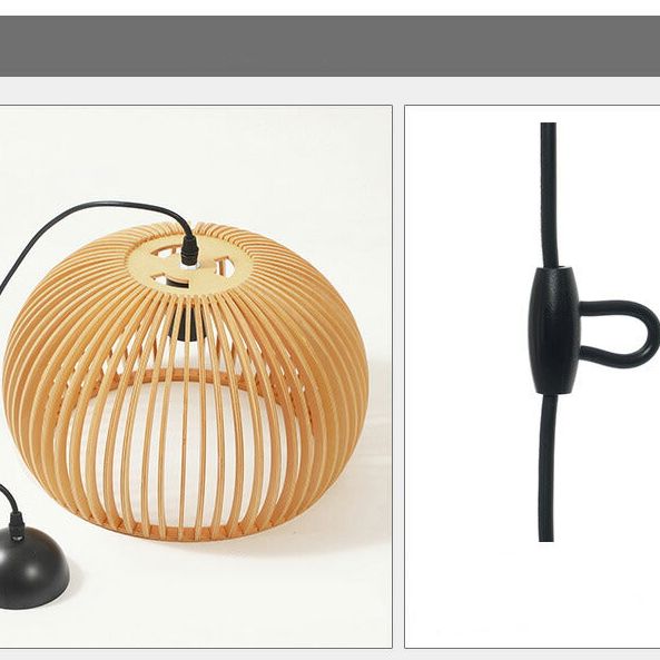 Lightsin Wooden Ceiling Pendant Light Modern Rustic Hanging Lamp for Living Room Kitchen Lightsin UK 