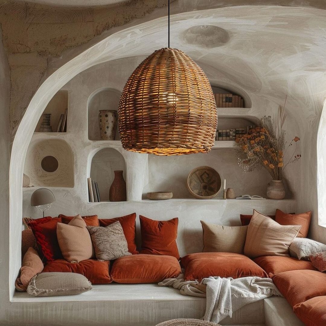 Earthy Elegance LED Handwoven Rustic Pendant Light (100% off) Lightsin UK 