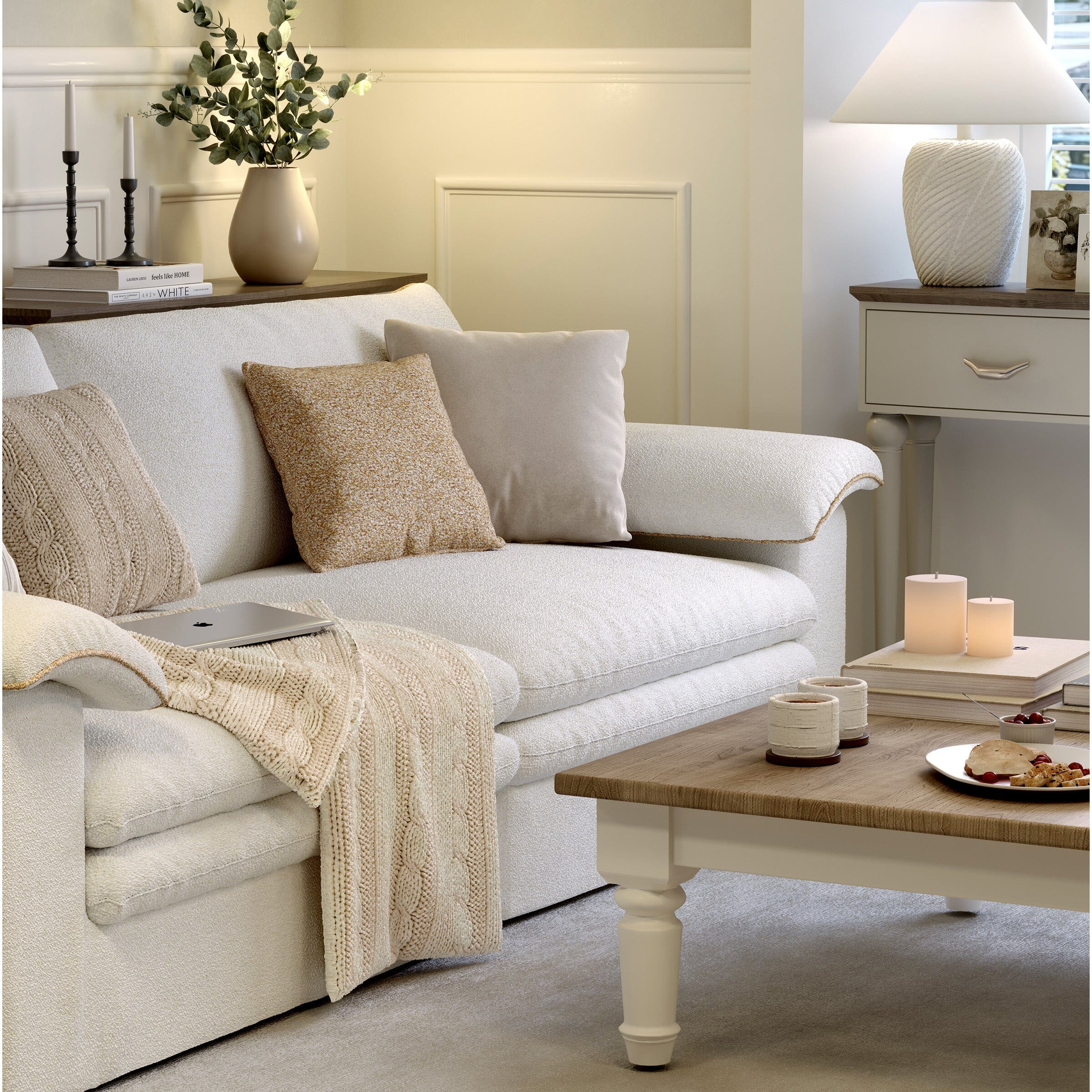 Cottonfy Stylish Lambswool Sofa with Detachable Design Living and Home 