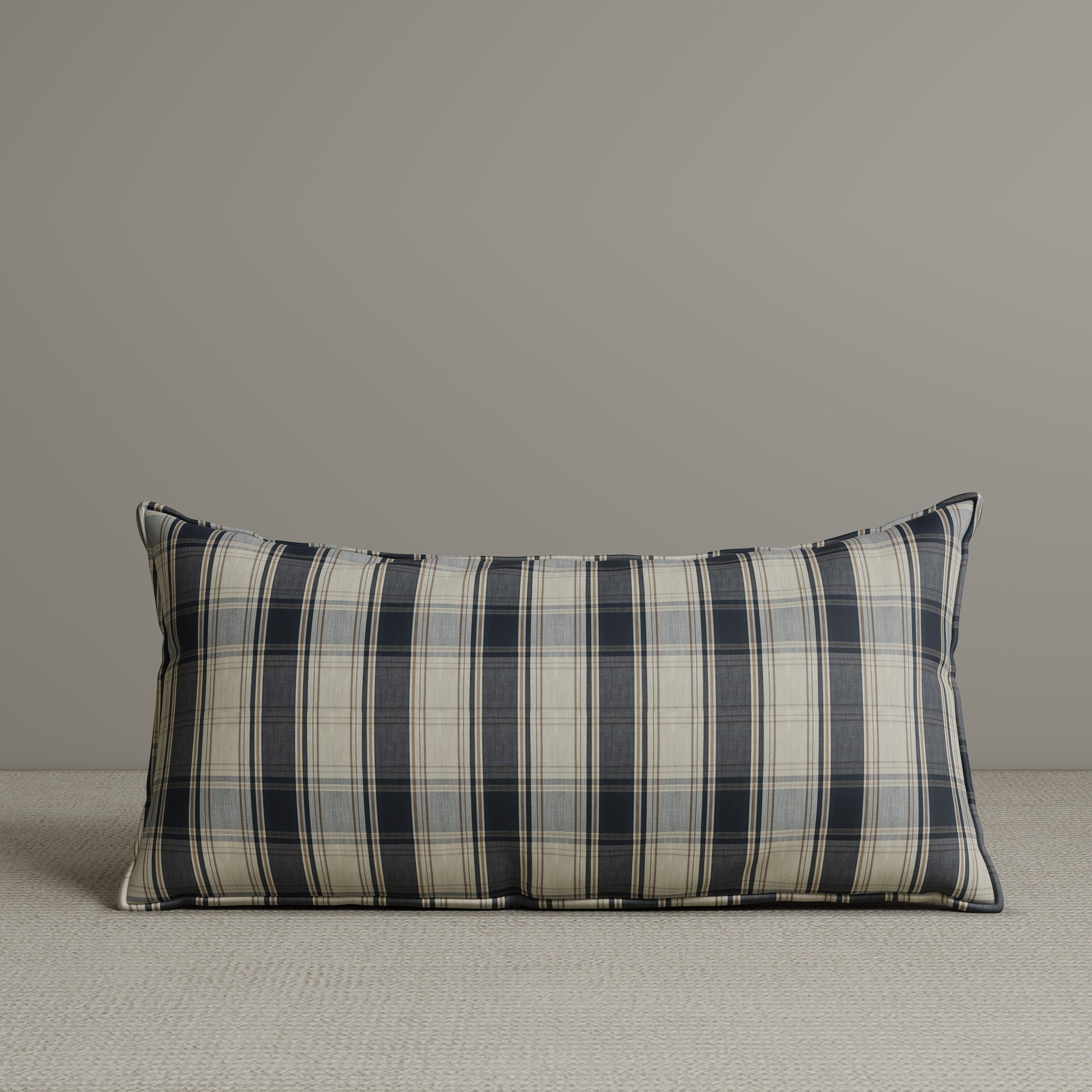 ‍Exclusive Waist Cushion in Black Checkered Cotton Linen, 56*27*12 CM (100% off) Cottonfy UK 1 PC In Stock 