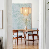 Lightsin Modern Handwoven White Paper Rope Pendant Light for Cozy Interiors Lightsin UK 