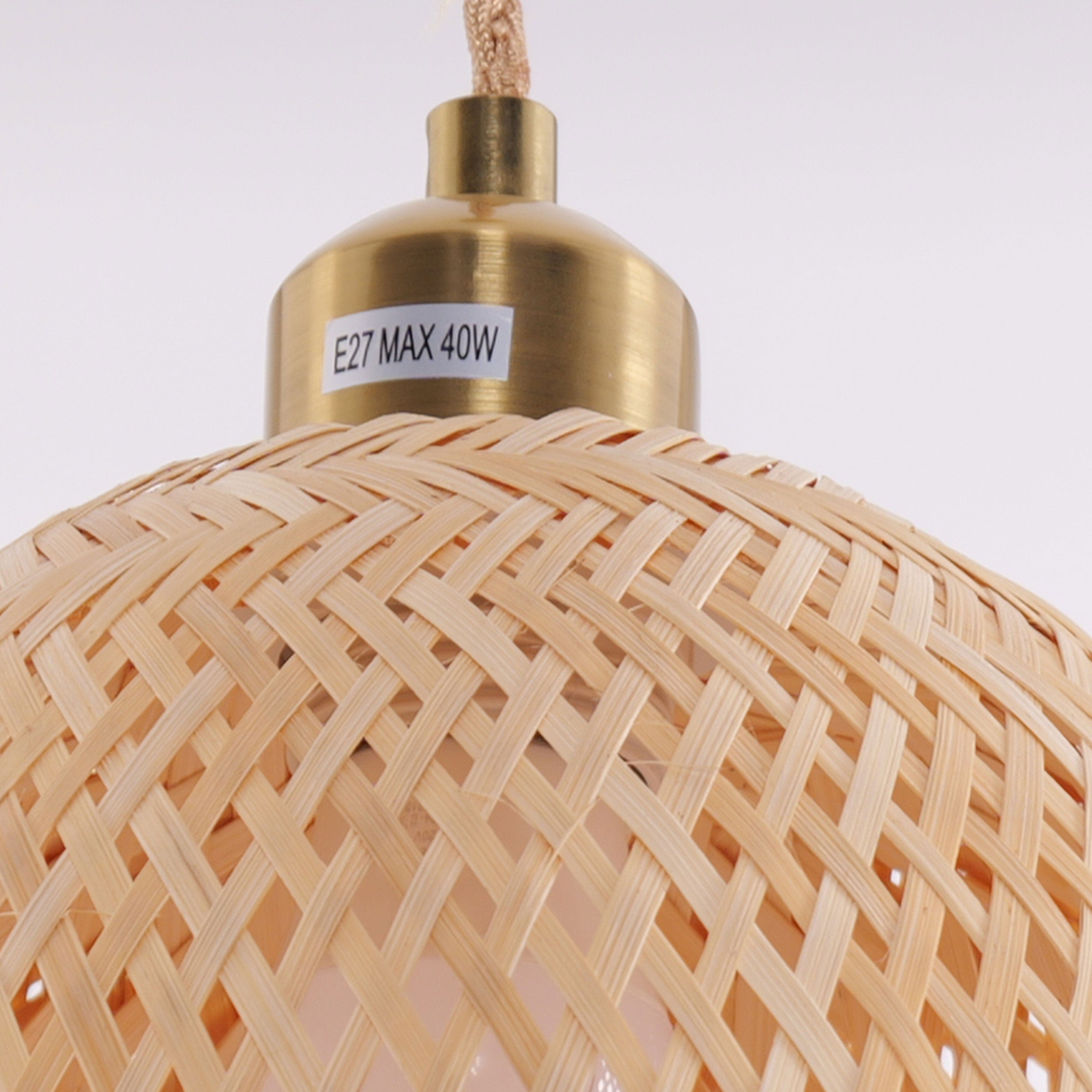 Lightsin Handwoven Bamboo Pendant Light Natural Elegance for Warm Ambient Spaces Lightsin UK 
