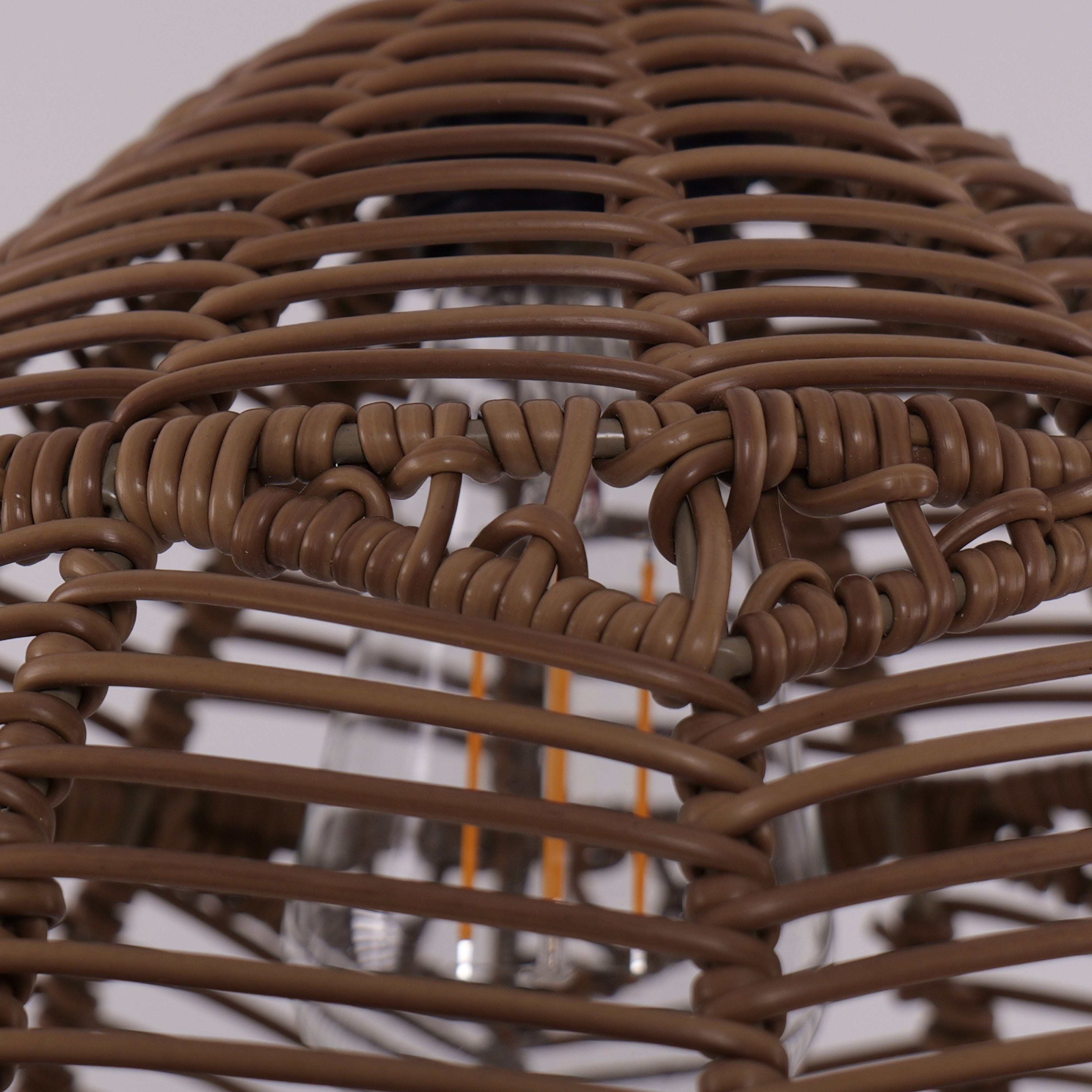 Lightsin Bohemian Woven Rattan Pendant Light Wicker Ceiling Fixture Lightsin UK 