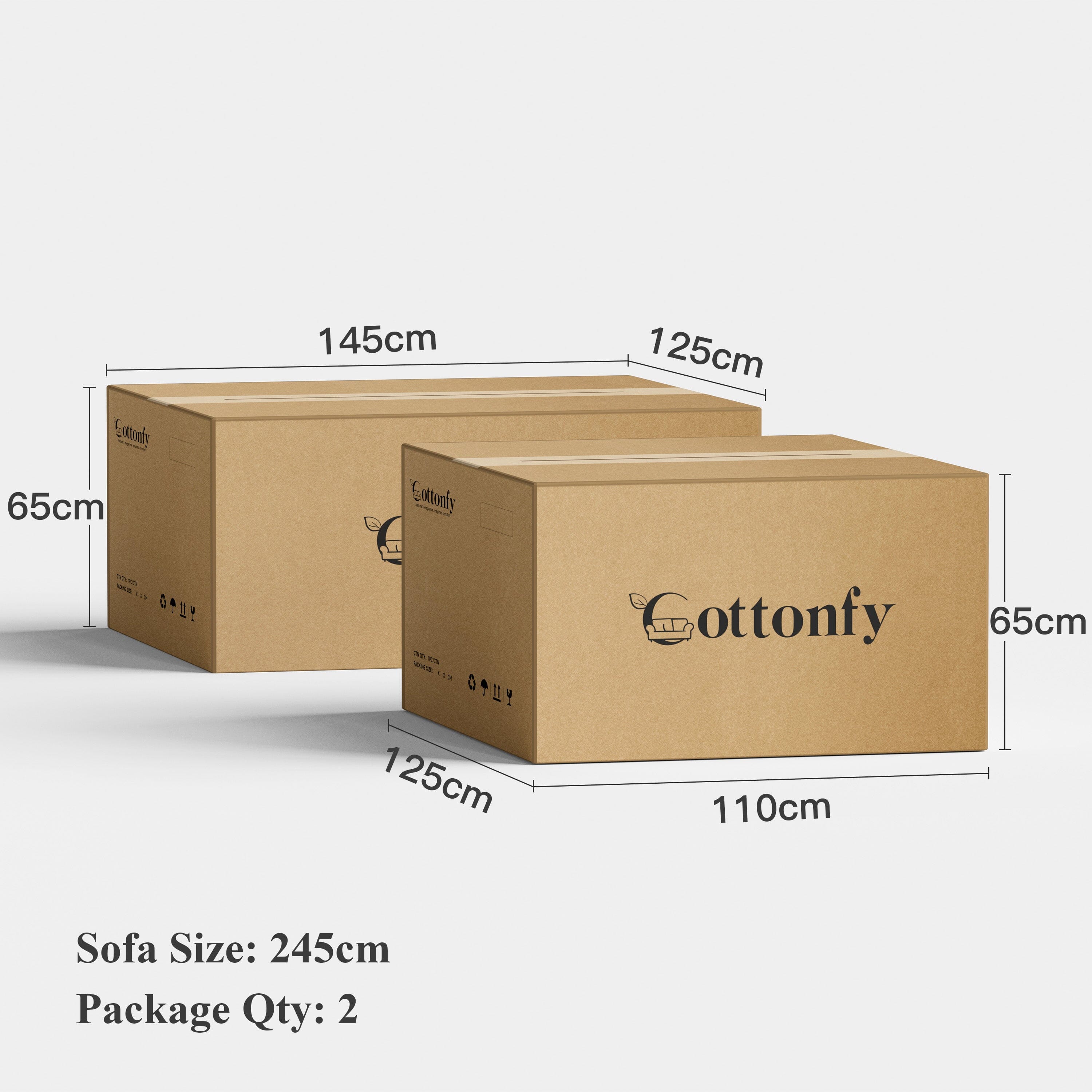 Cottonfy Corduroy Modular Wide Seat Chaise Sofa Block Sofa Beds Cottonfy UK 