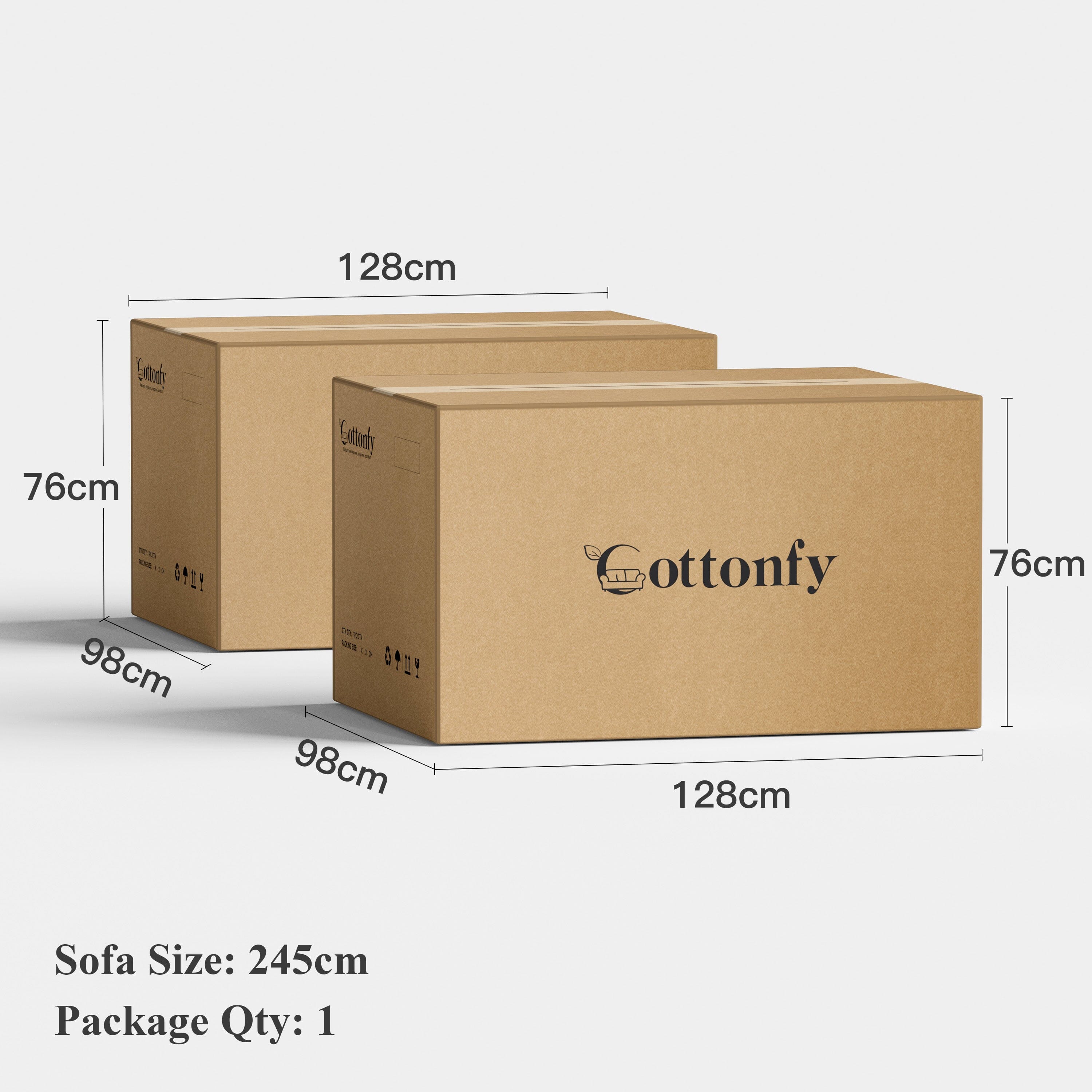 Cottonfy Creamy Tofu Block Pullout Sofa Bed with Storage Cottonfy UK 