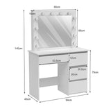 43cm D Hollywood Dressing Table with Large Lighted Mirror Dressing Tables Living and Home 
