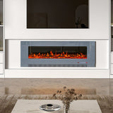 50/60 inch Electric Fireplace 5000 BTU Wall Mounted Fireplaces Heater 9 Available Flame Colours Wall Mounted Fireplaces Living and Home 50 Inch 