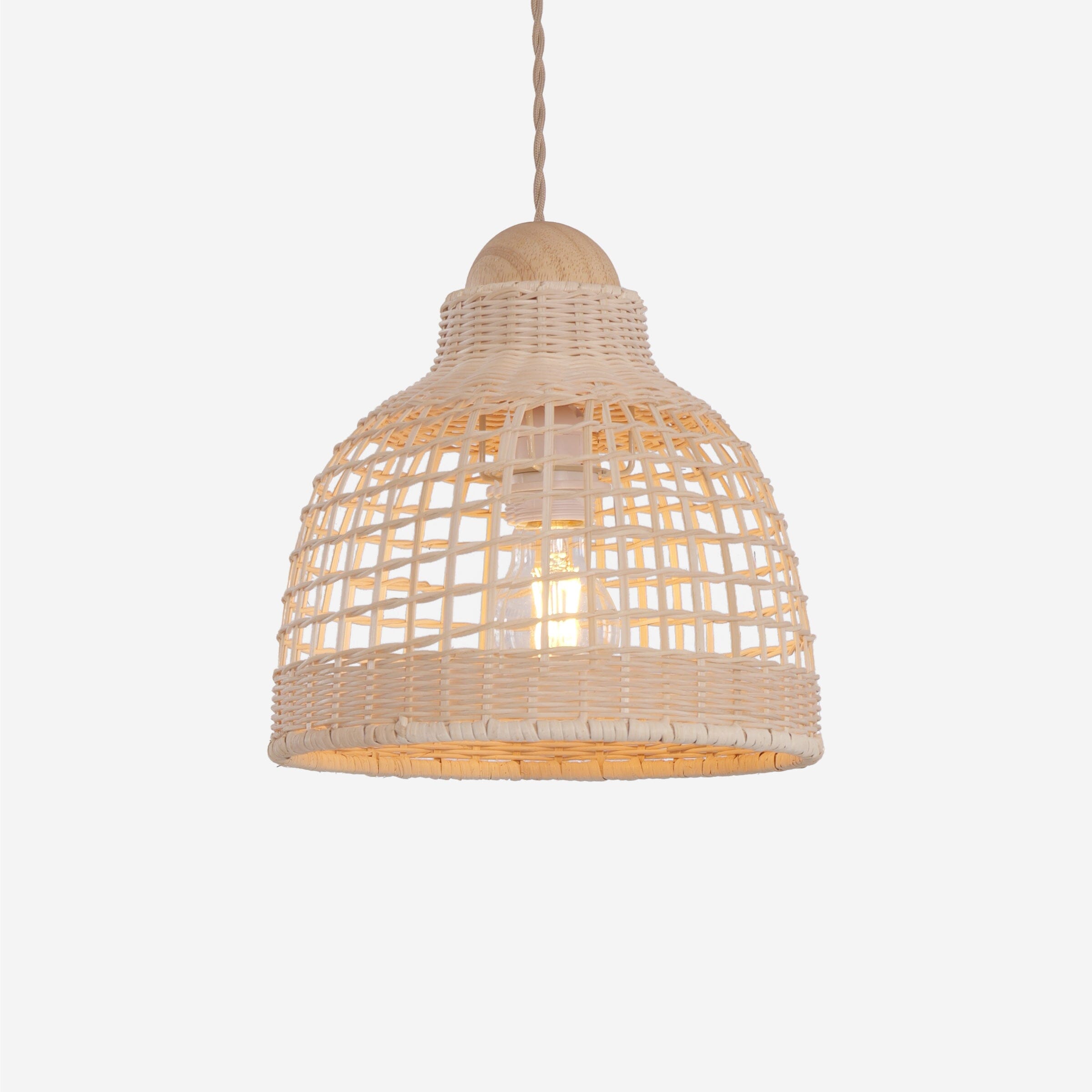 Lightsin Elegant Vintage Woven Rattan Minimalist Pendant Light Lightsin UK 