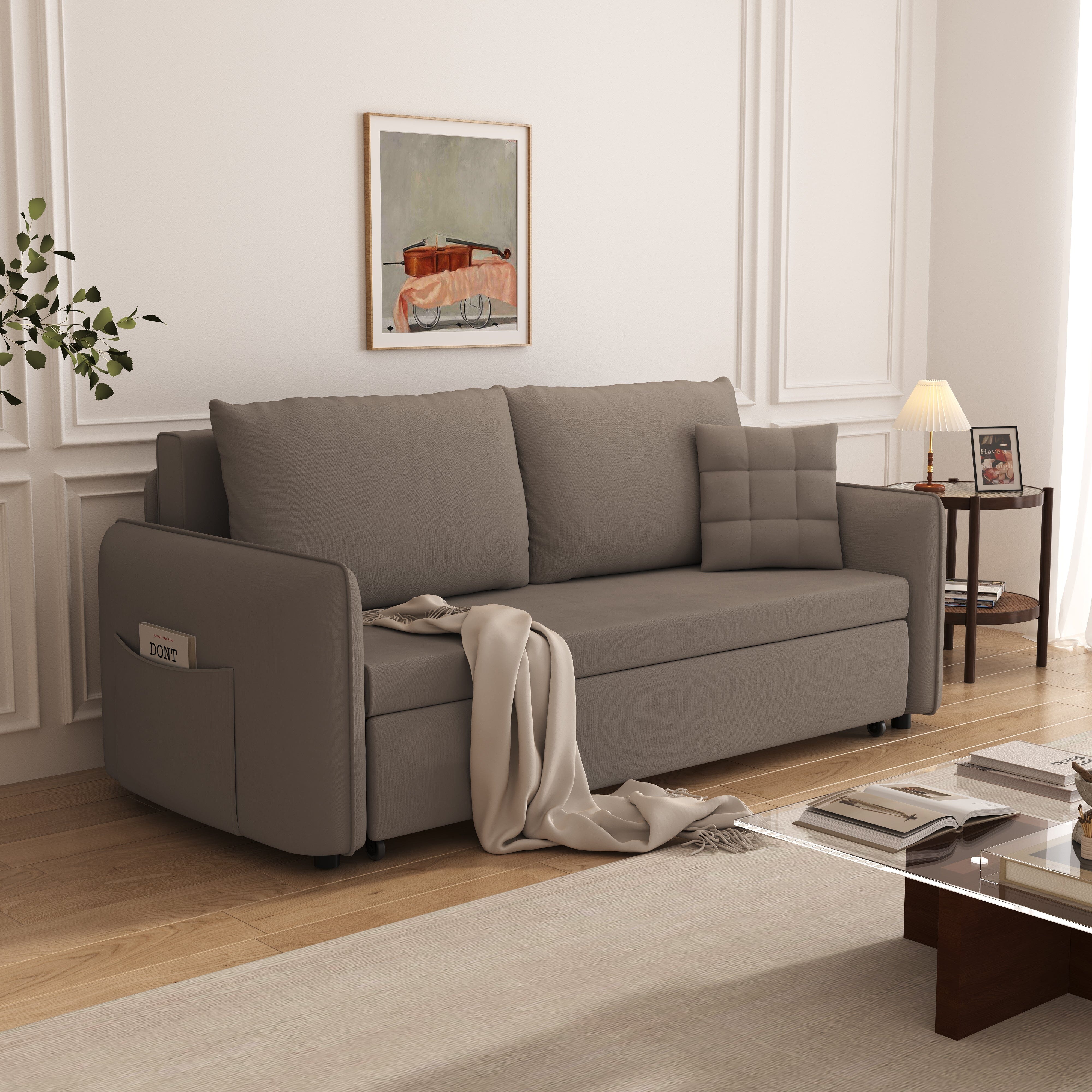 Cottonfy Upgrade Adjustable Multifunctional 3 Seater Sofa Bed with Storage Space Cottonfy UK 