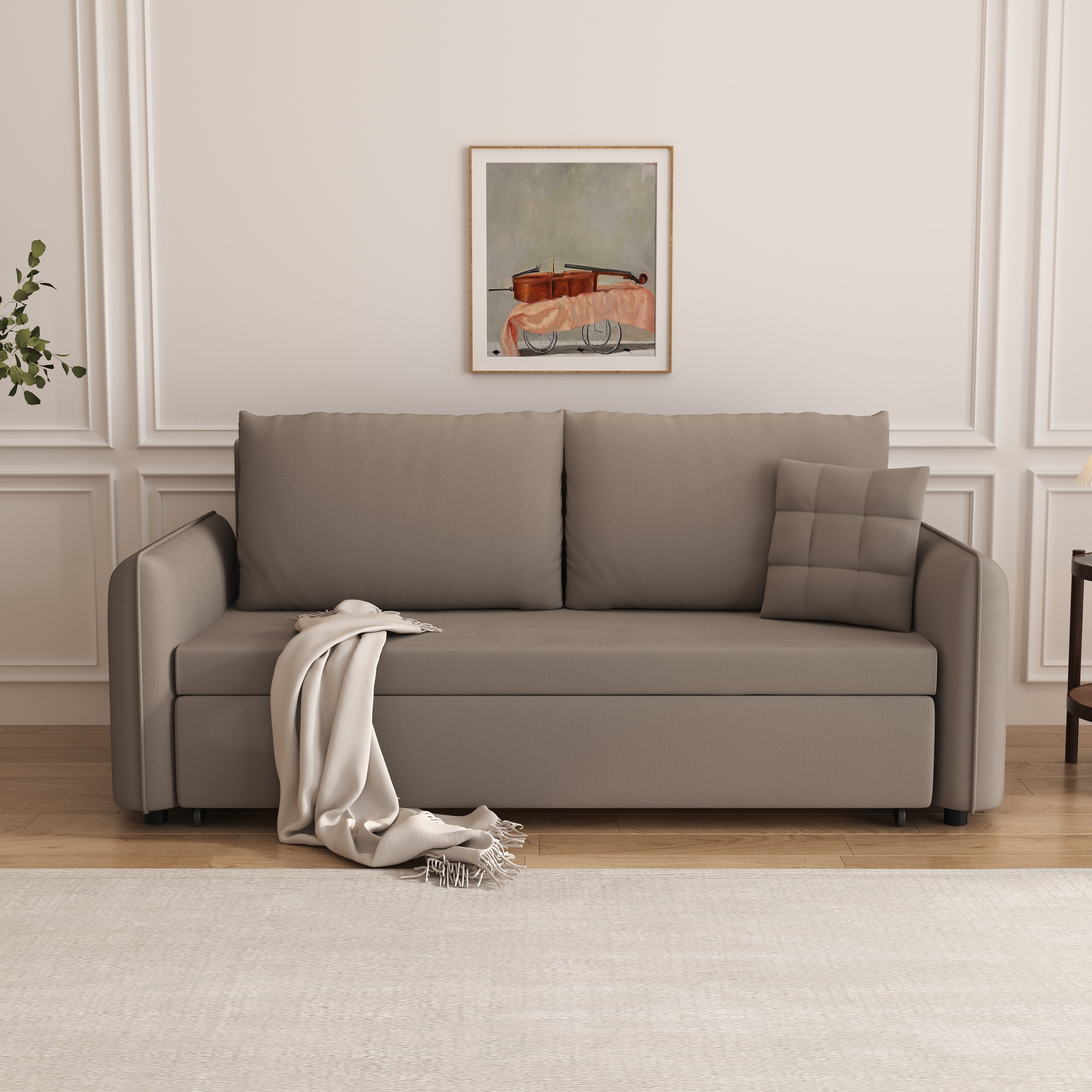 Cottonfy Upgrade Adjustable Multifunctional 3 Seater Sofa Bed with Storage Space Cottonfy UK 