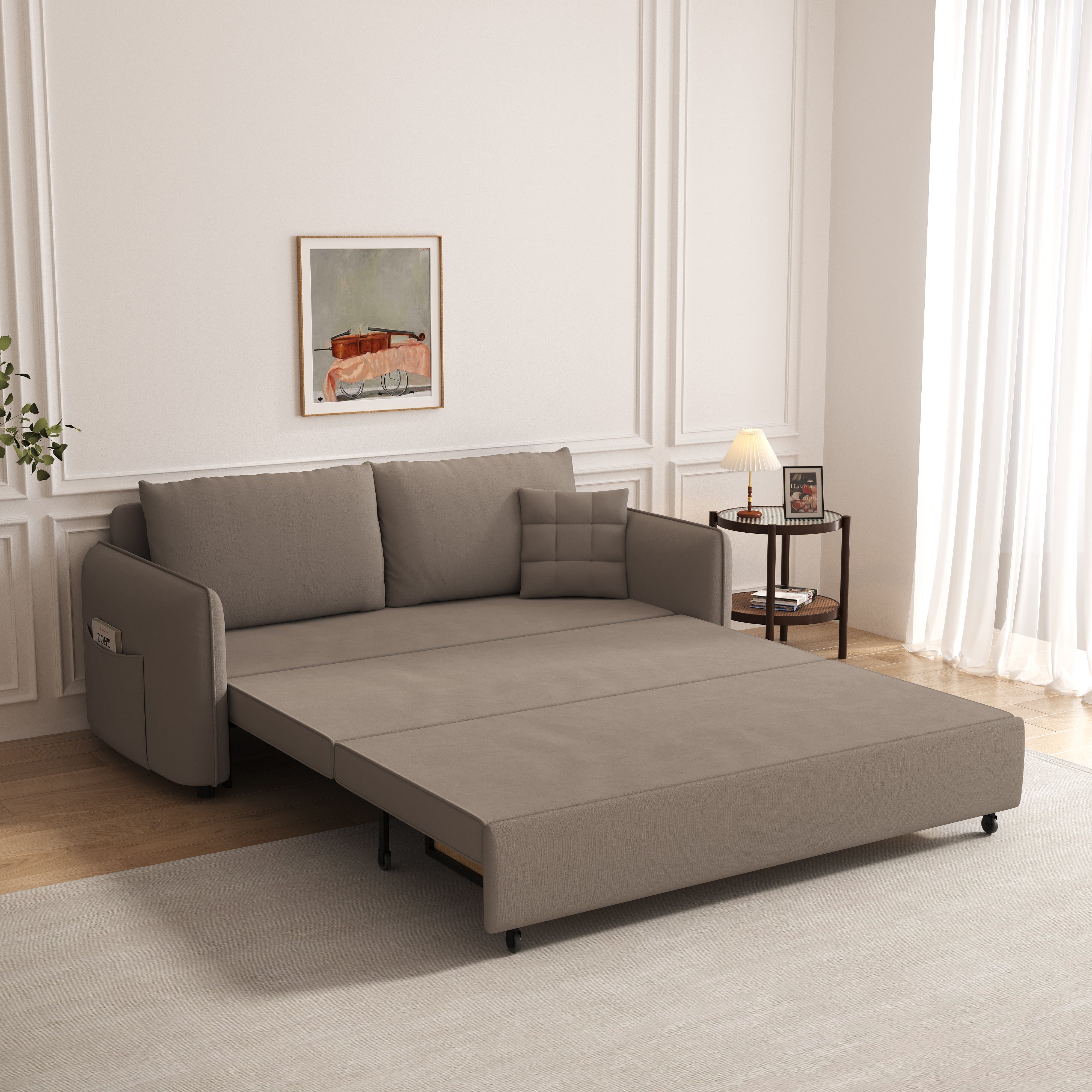 Cottonfy Upgrade Adjustable Multifunctional 3 Seater Sofa Bed with Storage Space Cottonfy UK 