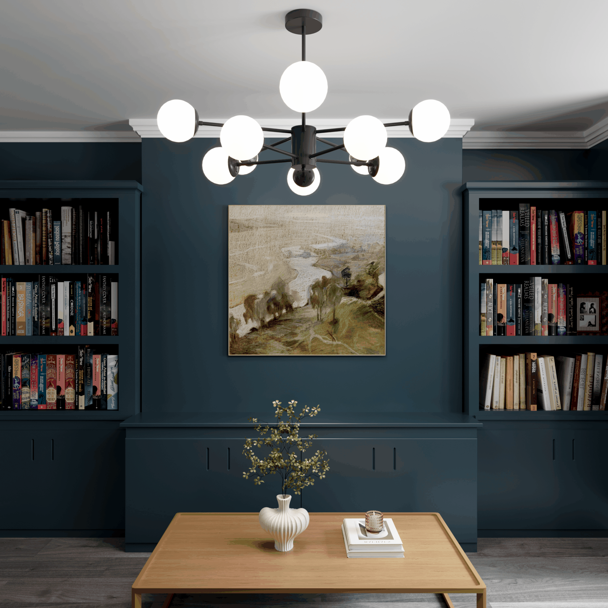 Lightsin Cumulus - Modern Metal Chandelier Tubular Design Chandelier with LED White Shade Lightsin UK 