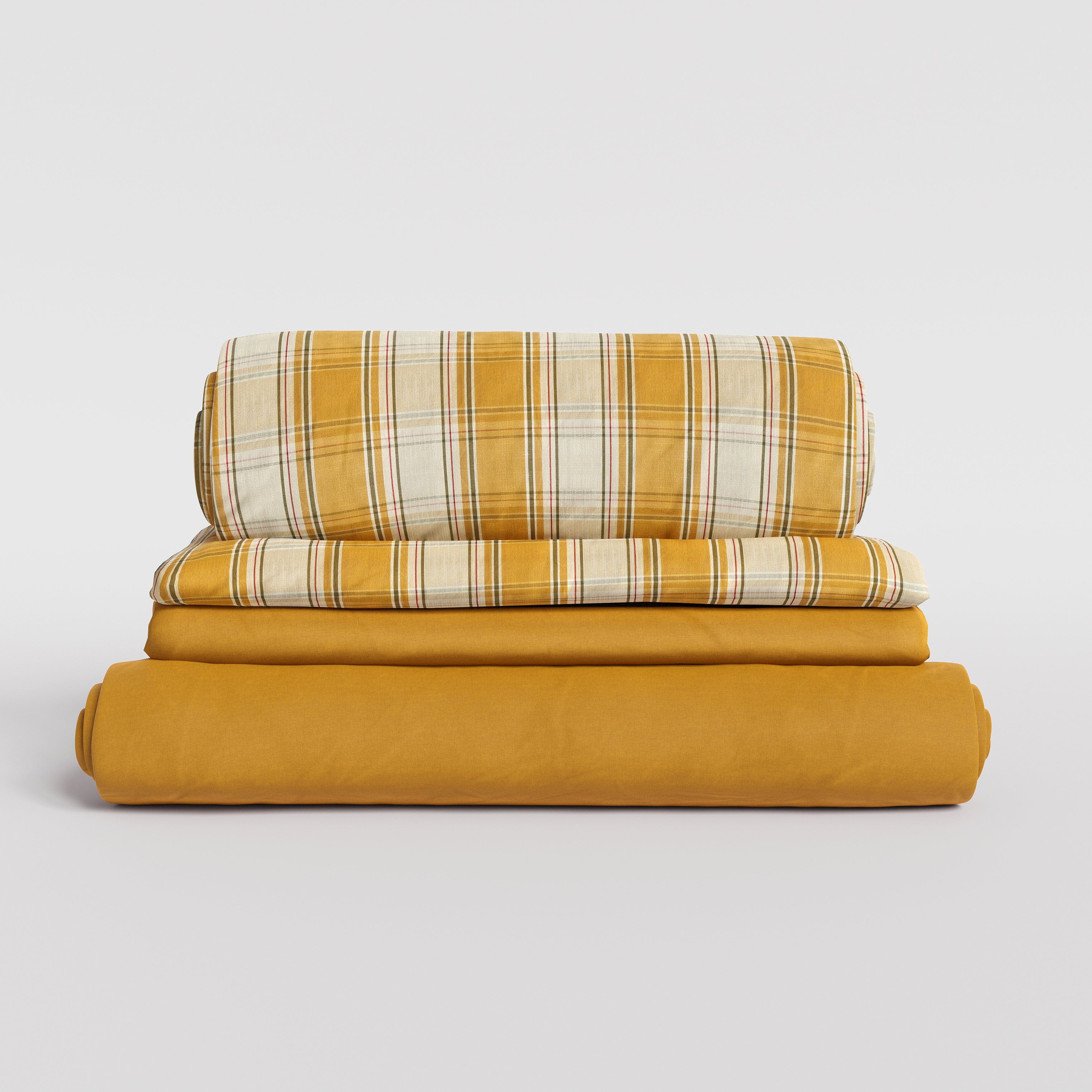 Tailored sofa cover for the Cottonfy Country Check Sofa Cottonfy UK Yellow Cotton Linen 