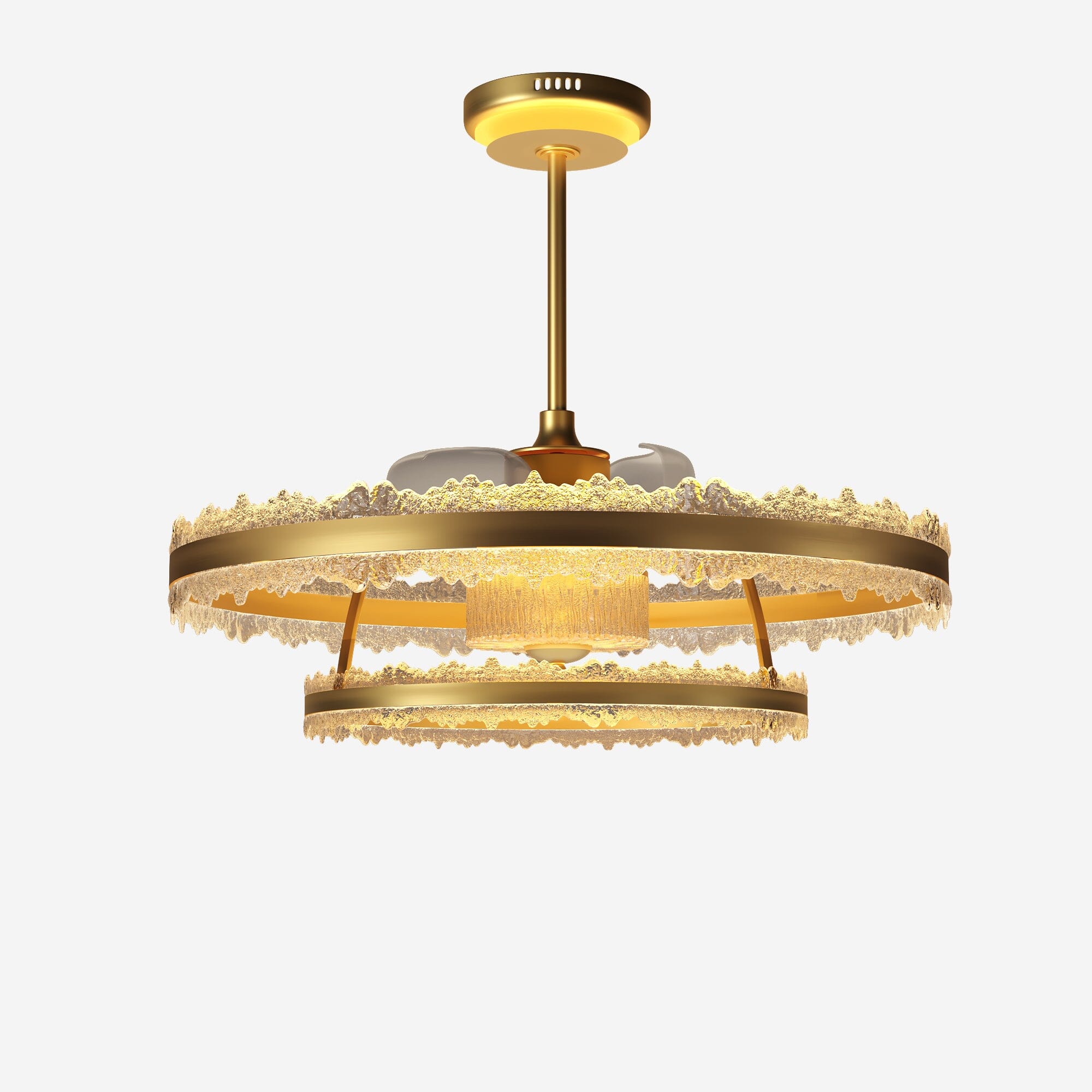 Lightsin Metal Minimalist Acrylic Fan Light with Adjustable Colour Temperature Lightsin UK 