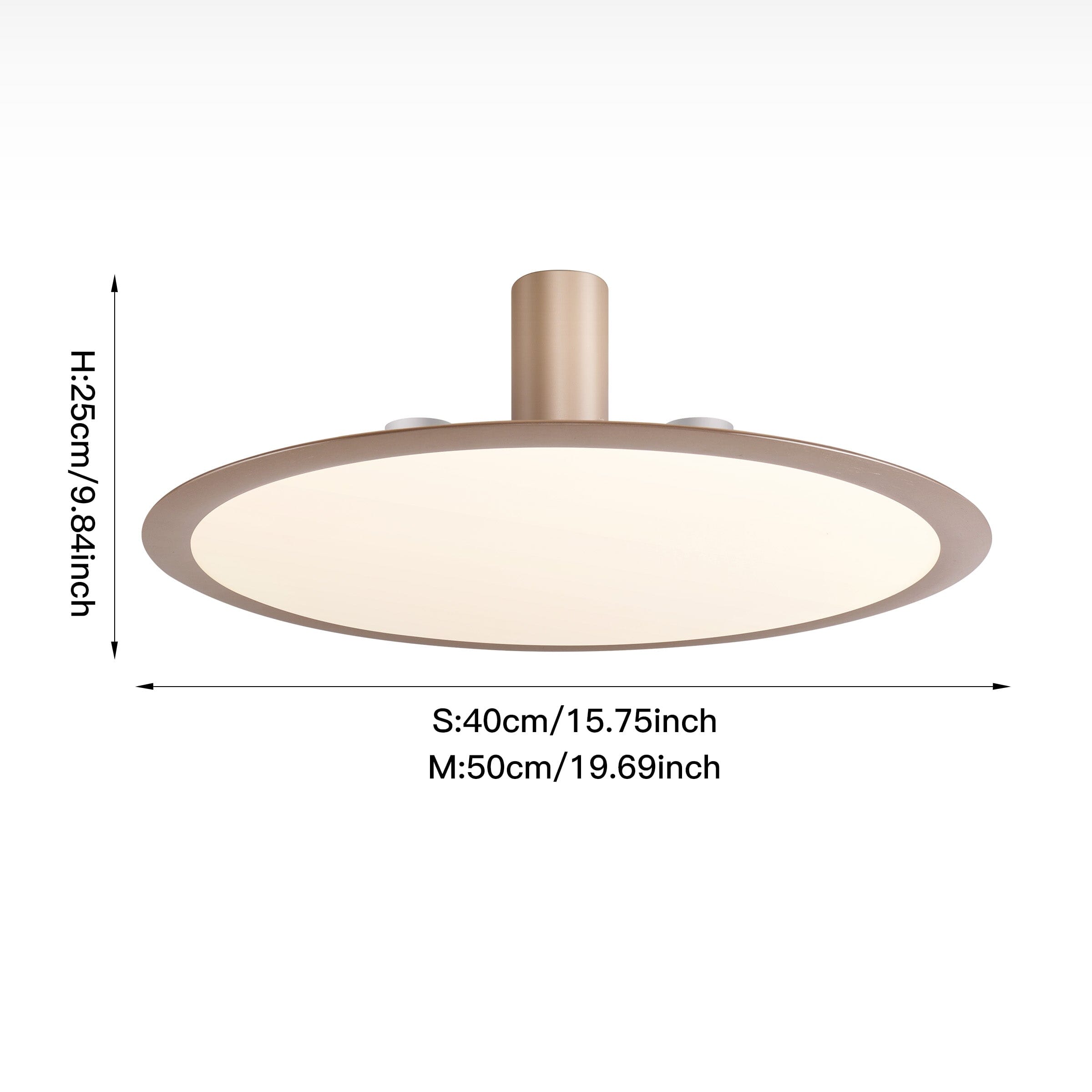 Lightsin Brushed Rose Gold Aluminum Pendant Light with Stepless Dimming Lightsin UK 