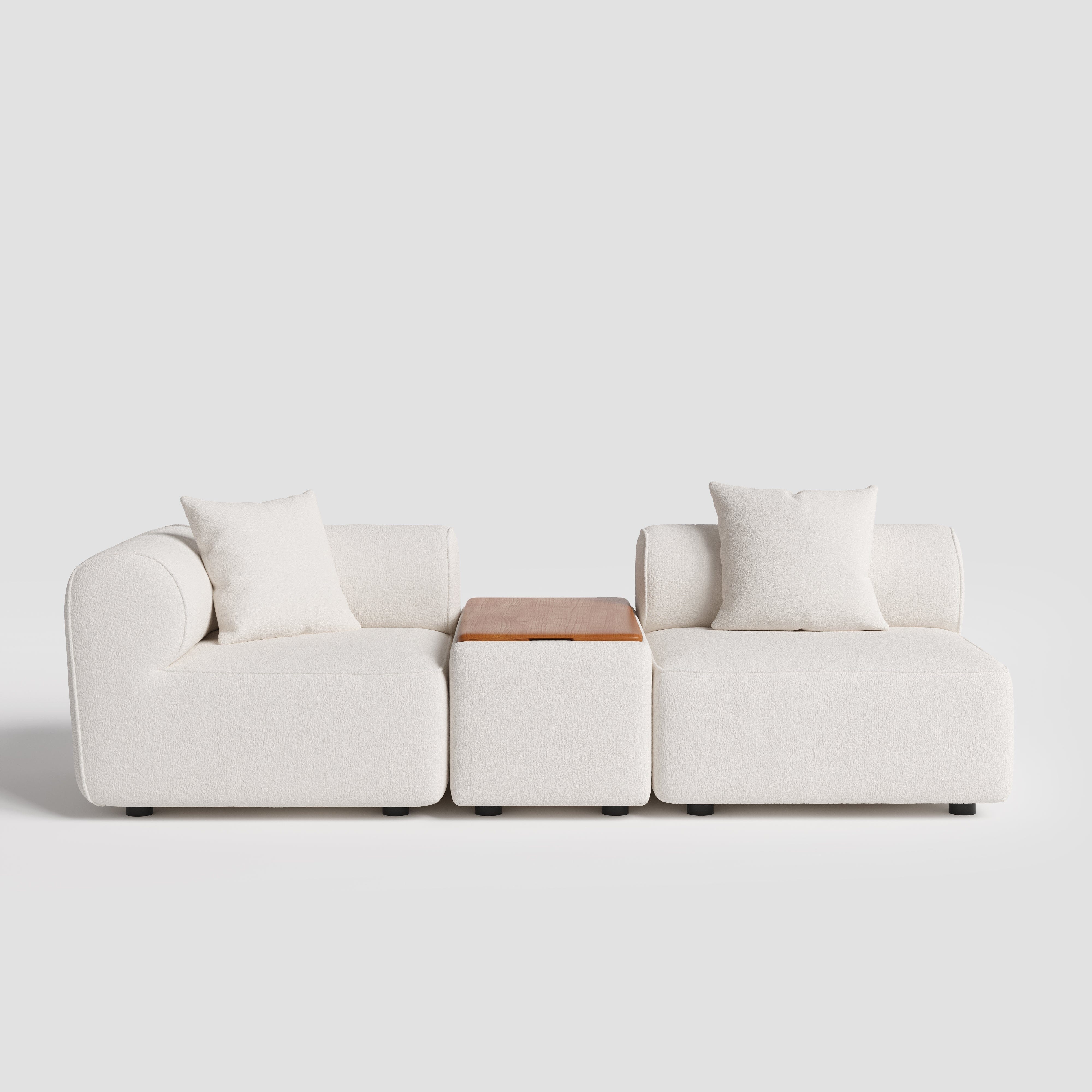 The Plump Modular Bouclé Sofa with Integrated Storage Cottonfy UK 