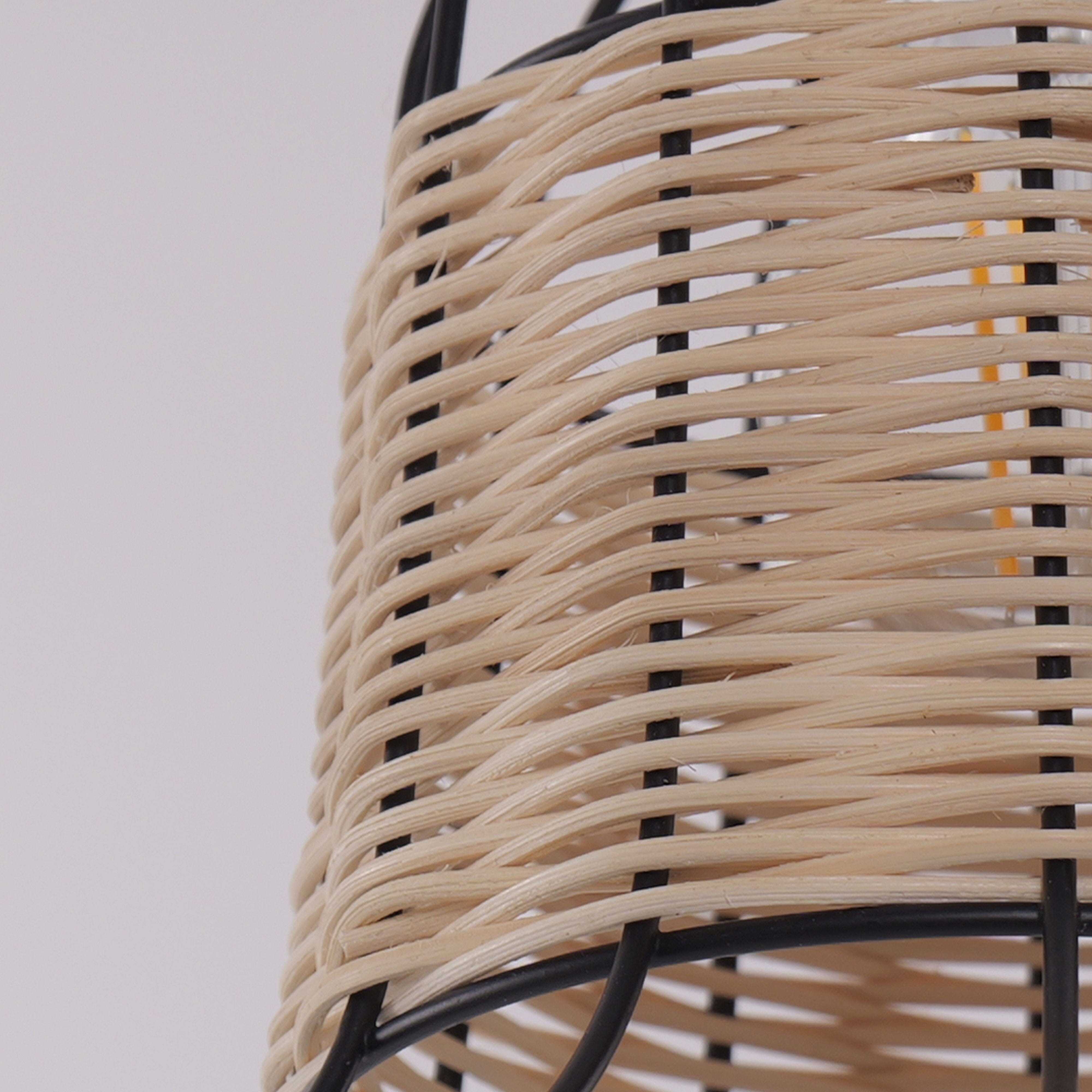 Lightsin Basket-Inspired Bar Pendant Light Natural Rattan Pendant Lighting Lightsin UK 
