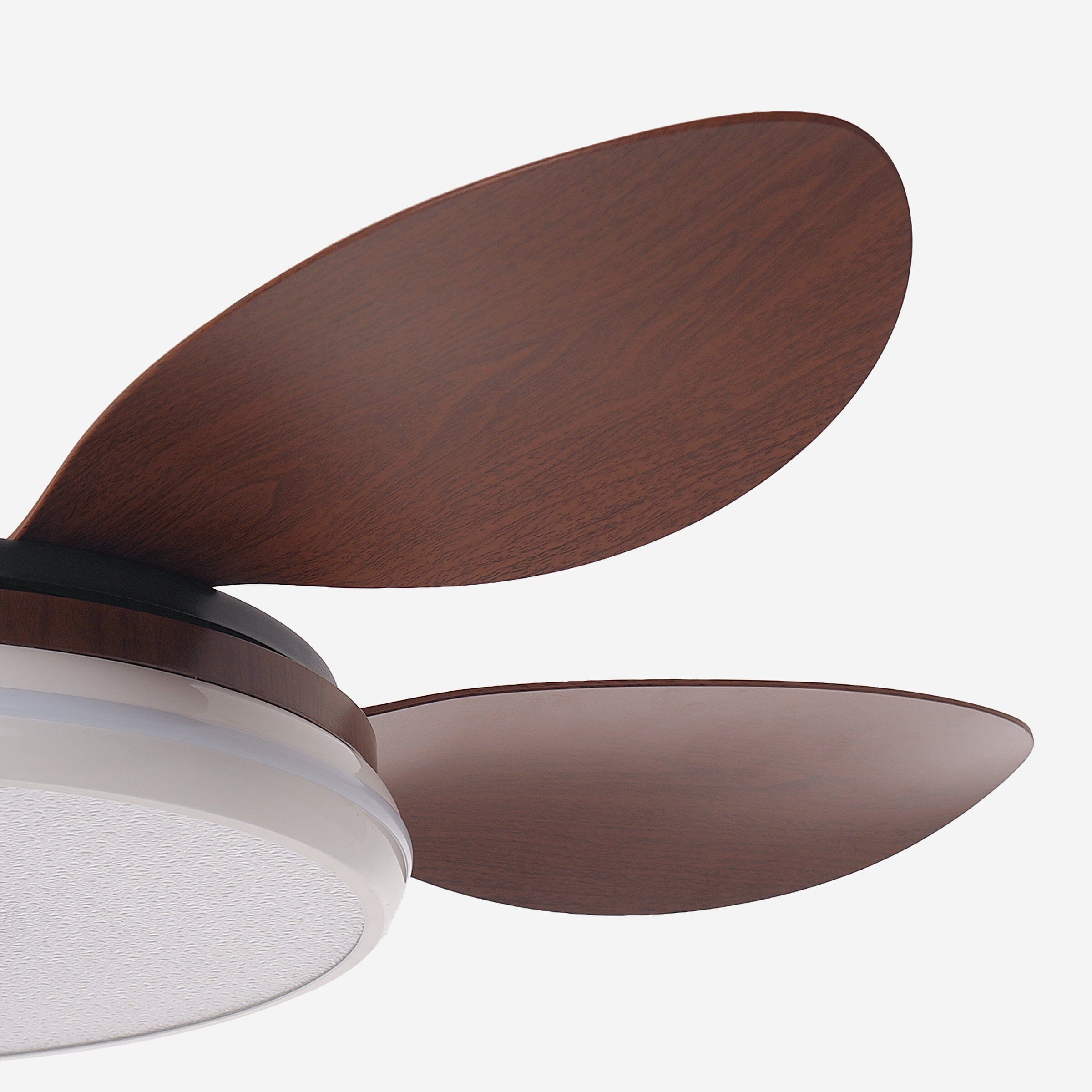 Walnut 48 Inch Reversible LED Ceiling Fan Light with Remote Lightsin UK 