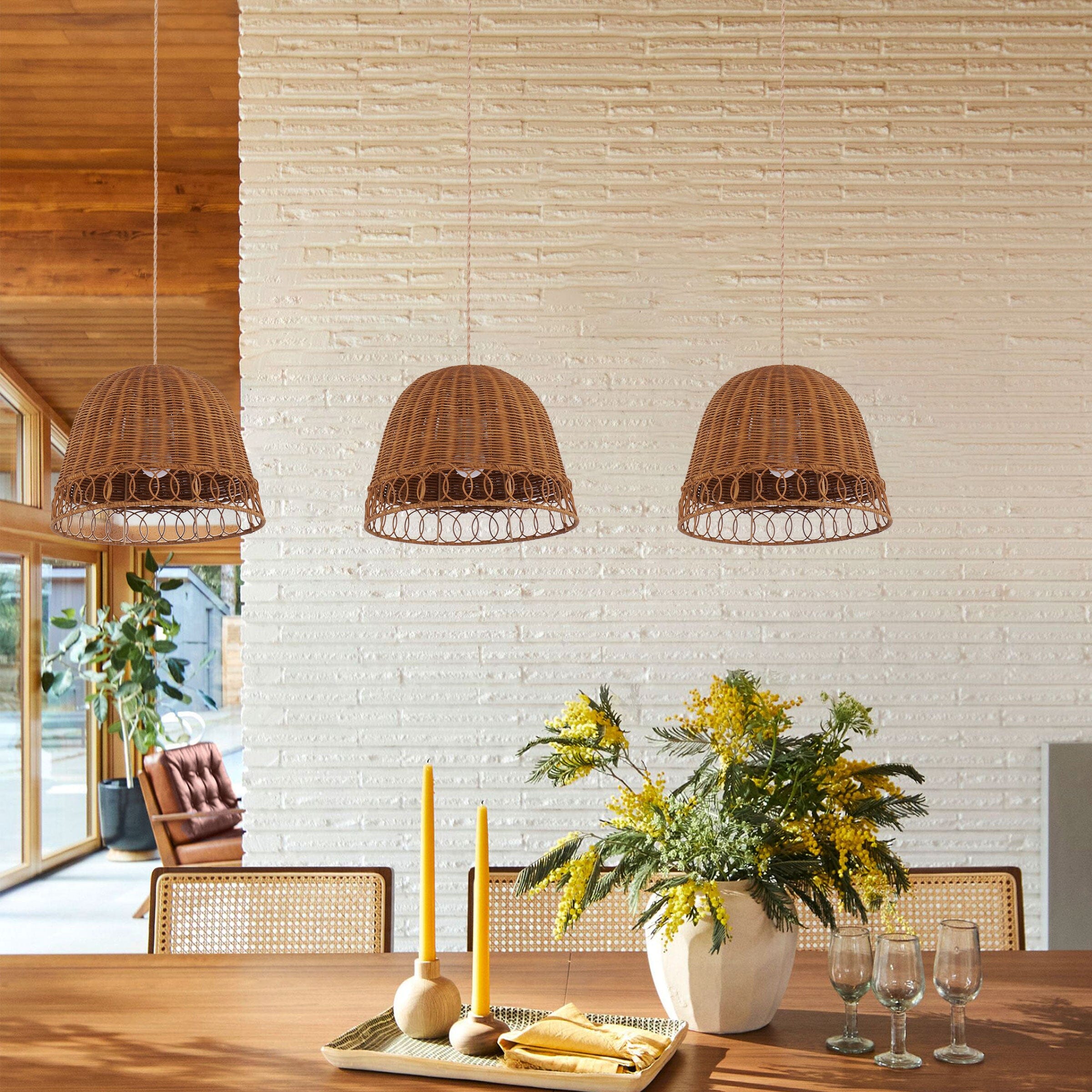 Lightsin Handwoven Rattan Pendant Light for Cozy Living Spaces Lightsin UK 