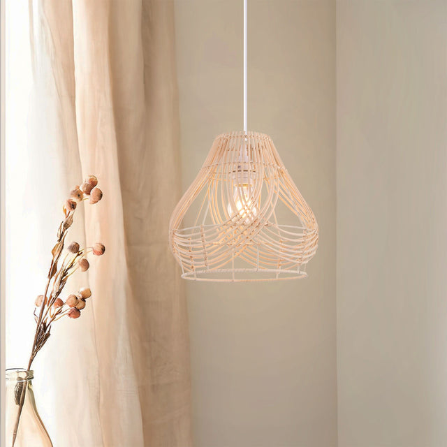 Lightsin Woven Whisper Natural Rattan Pendant Light for Serene Living Lightsin UK 