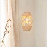 Lightsin Boho-Chic Handwoven Elongated Oval Rattan Pendant Light Lightsin UK 