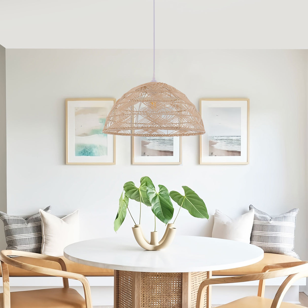 Lightsin Handwoven Rattan Dome Pendant Light for a Warm & Cozy Glow Lightsin UK 