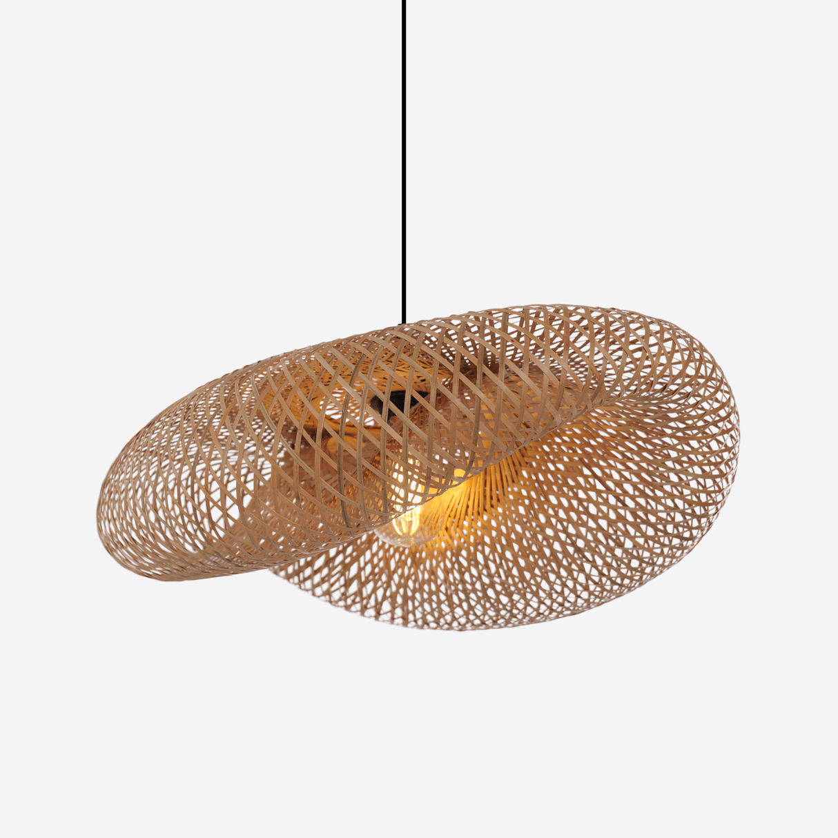 Lightsin Natural Handmade Eco-Friendly Bamboo Pendant Light for Dining Room Lightsin UK 